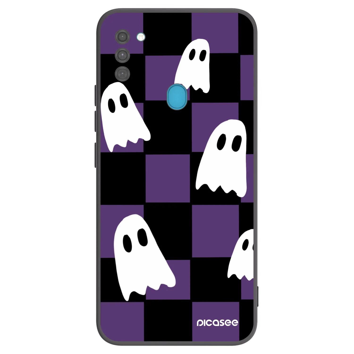 Picasee silikonski črni ovitek za Samsung Galaxy M11 - Ghosts