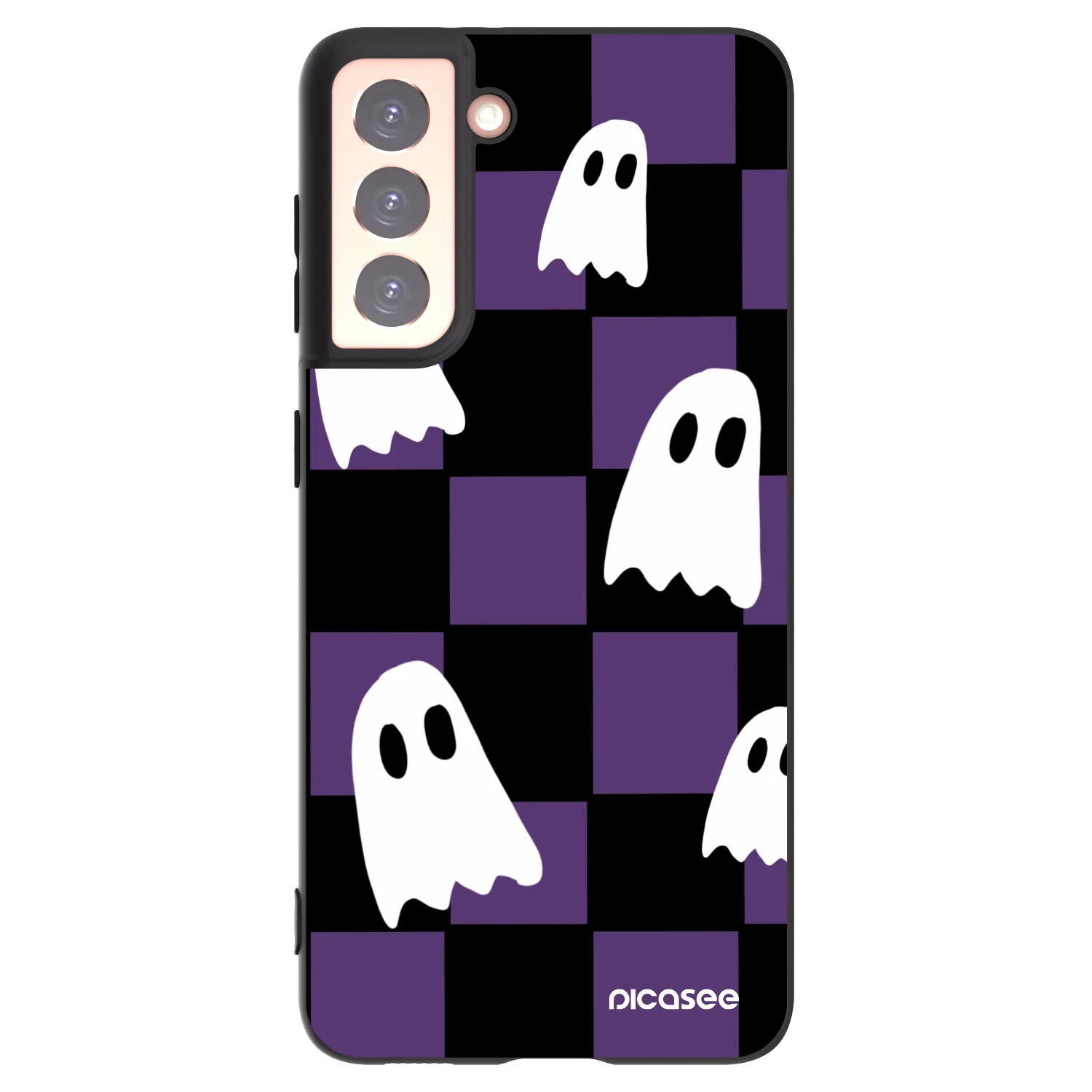 Picasee silikonski črni ovitek za Samsung Galaxy S21 5G G991B - Ghosts