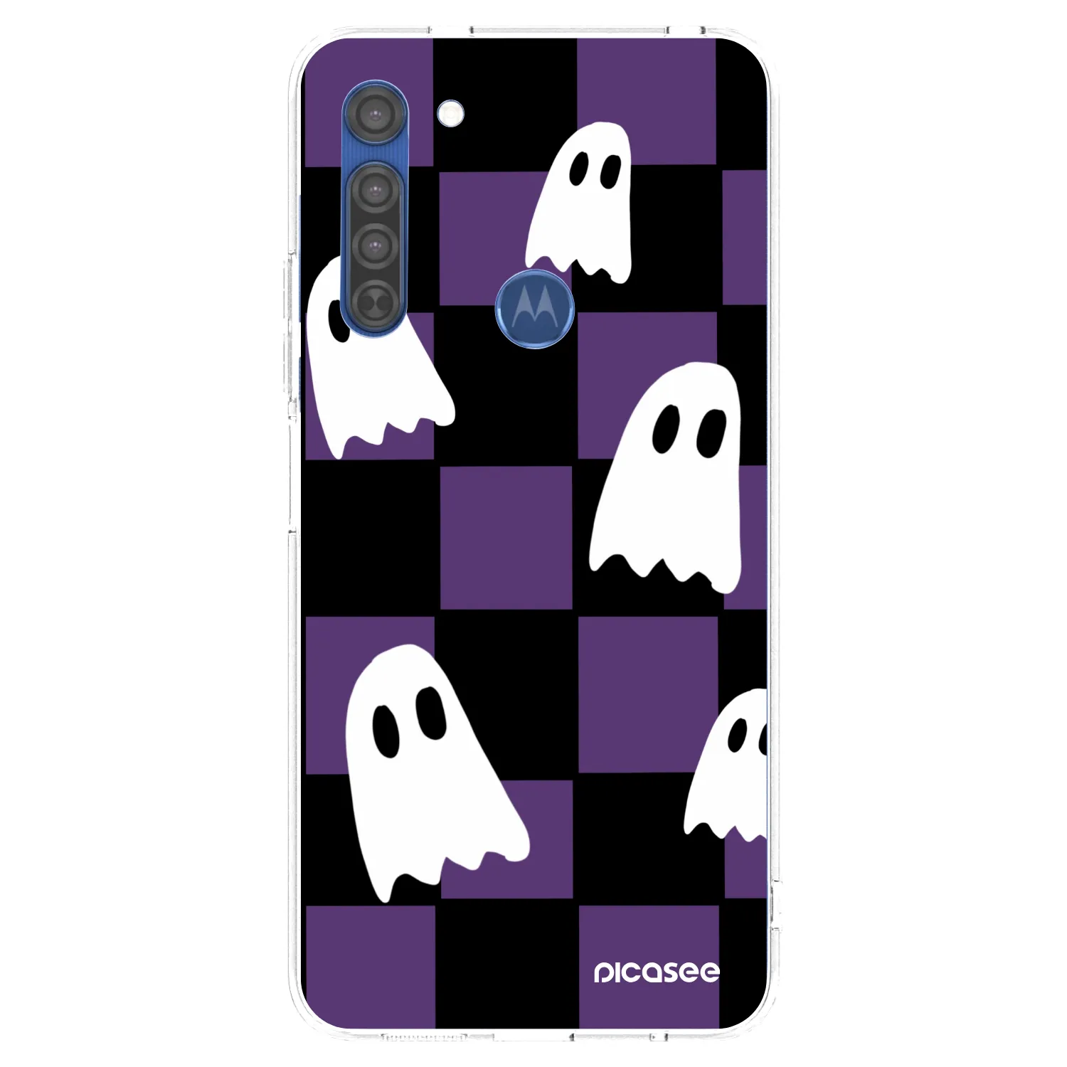Picasee silikonski prozorni ovitek za Motorola Moto G8 - Ghosts