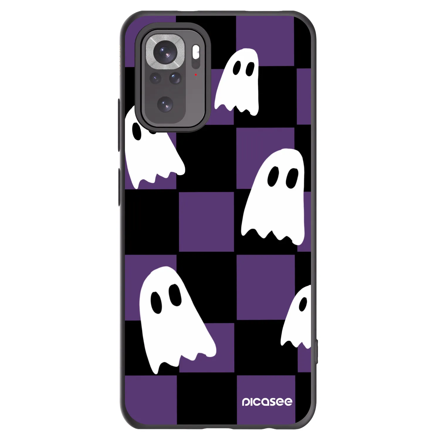 Picasee silikonski črni ovitek za Xiaomi Redmi Note 10 - Ghosts
