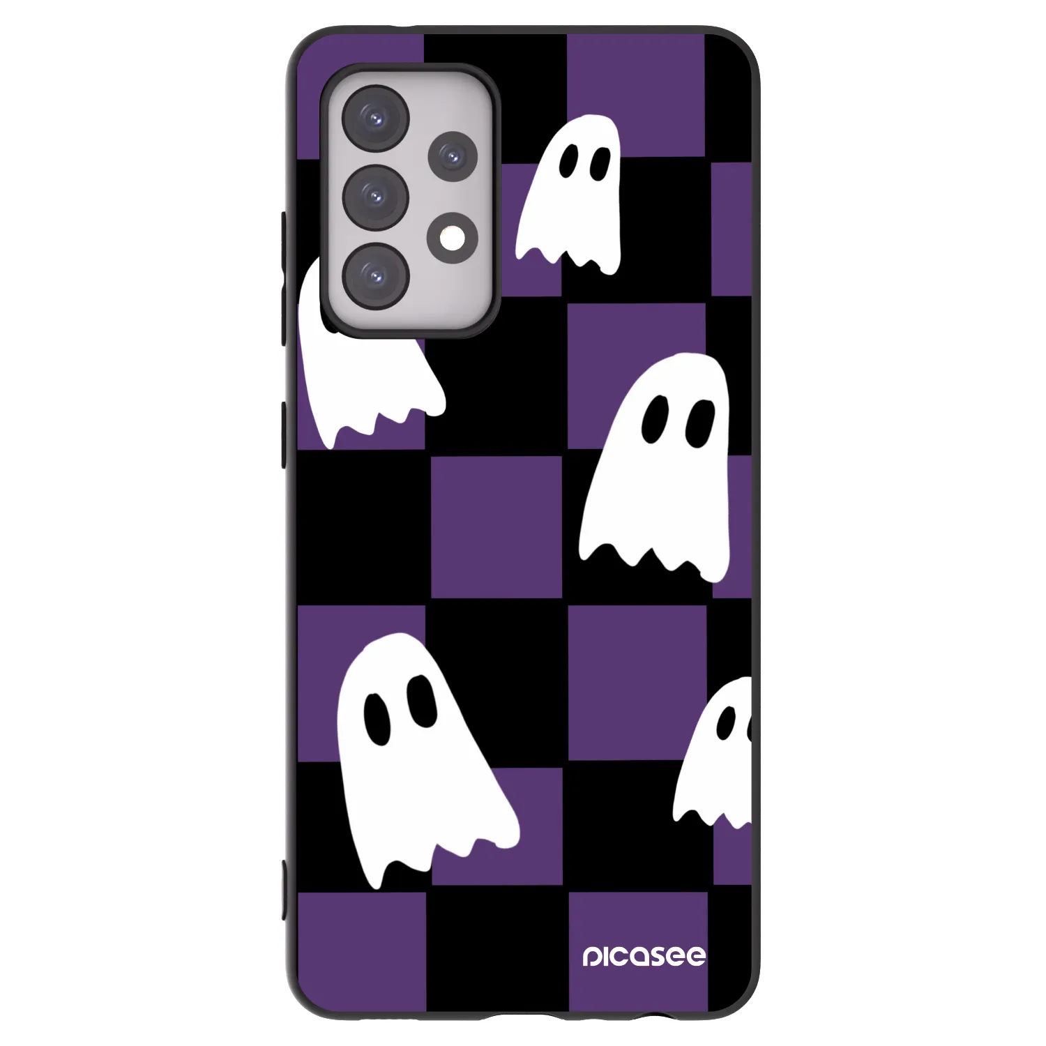 Picasee silikonski črni ovitek za Samsung Galaxy A52 5G A525F - Ghosts