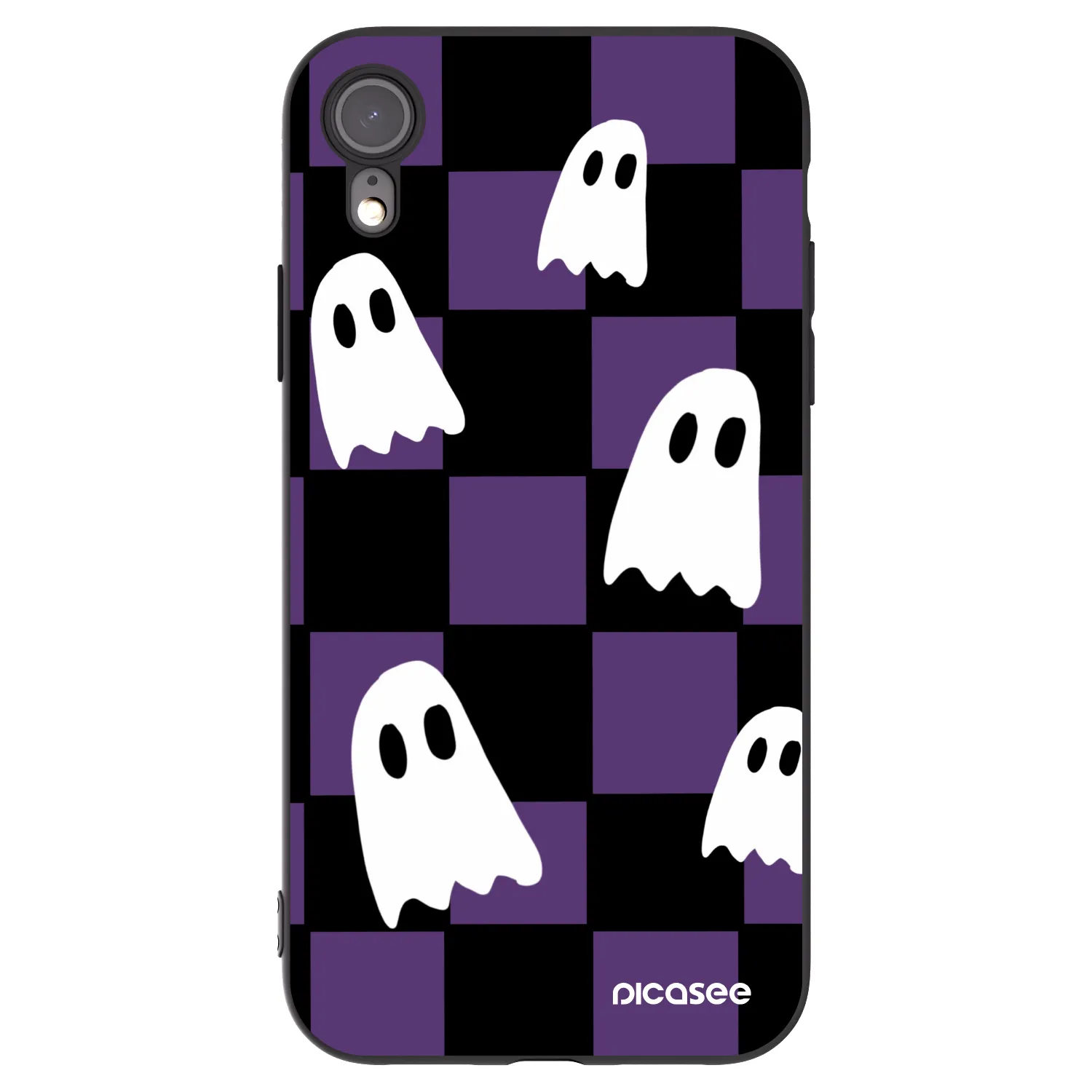 Picasee silikonski črni ovitek za Apple iPhone XR - Ghosts