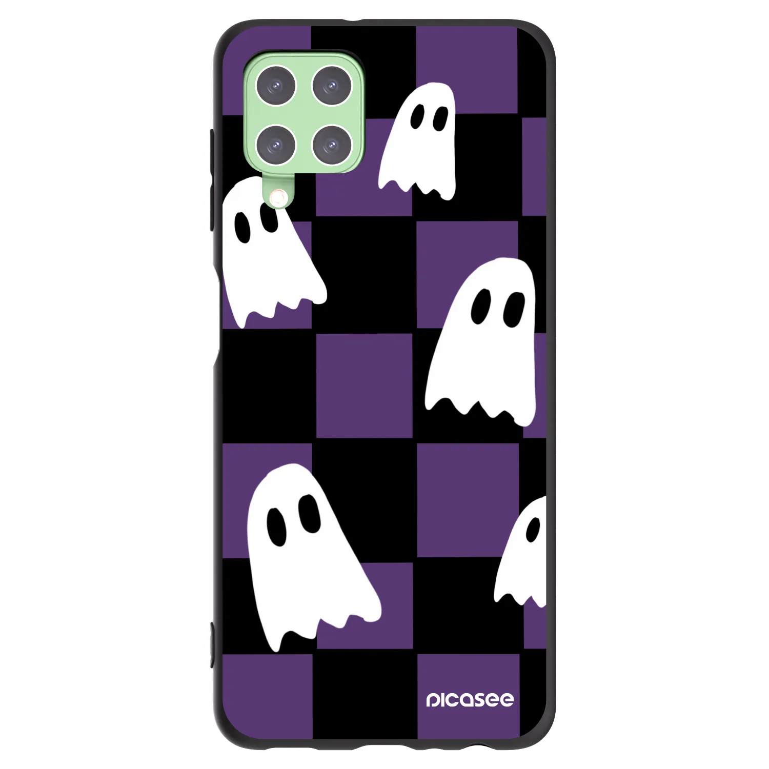 Picasee silikonski črni ovitek za Samsung Galaxy A22 A225F 4G - Ghosts