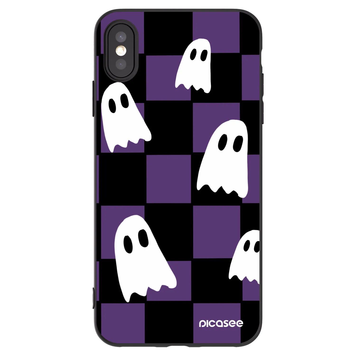 Picasee silikonski črni ovitek za Apple iPhone XS Max - Ghosts