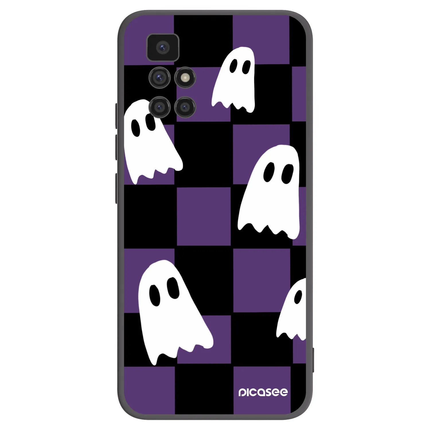 Picasee silikonski črni ovitek za Xiaomi Redmi 10 - Ghosts
