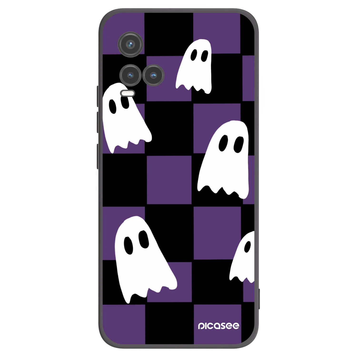 Picasee silikonski črni ovitek za Vivo Y33s - Ghosts