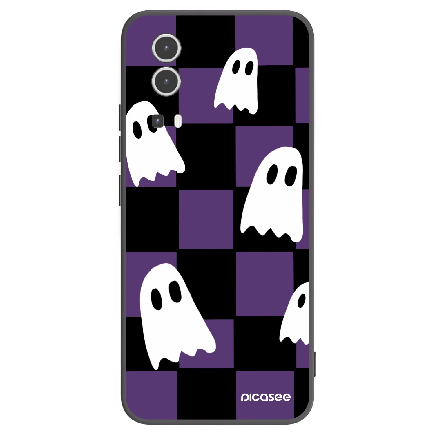 Picasee silikonski črni ovitek za Vivo Y72 5G - Ghosts