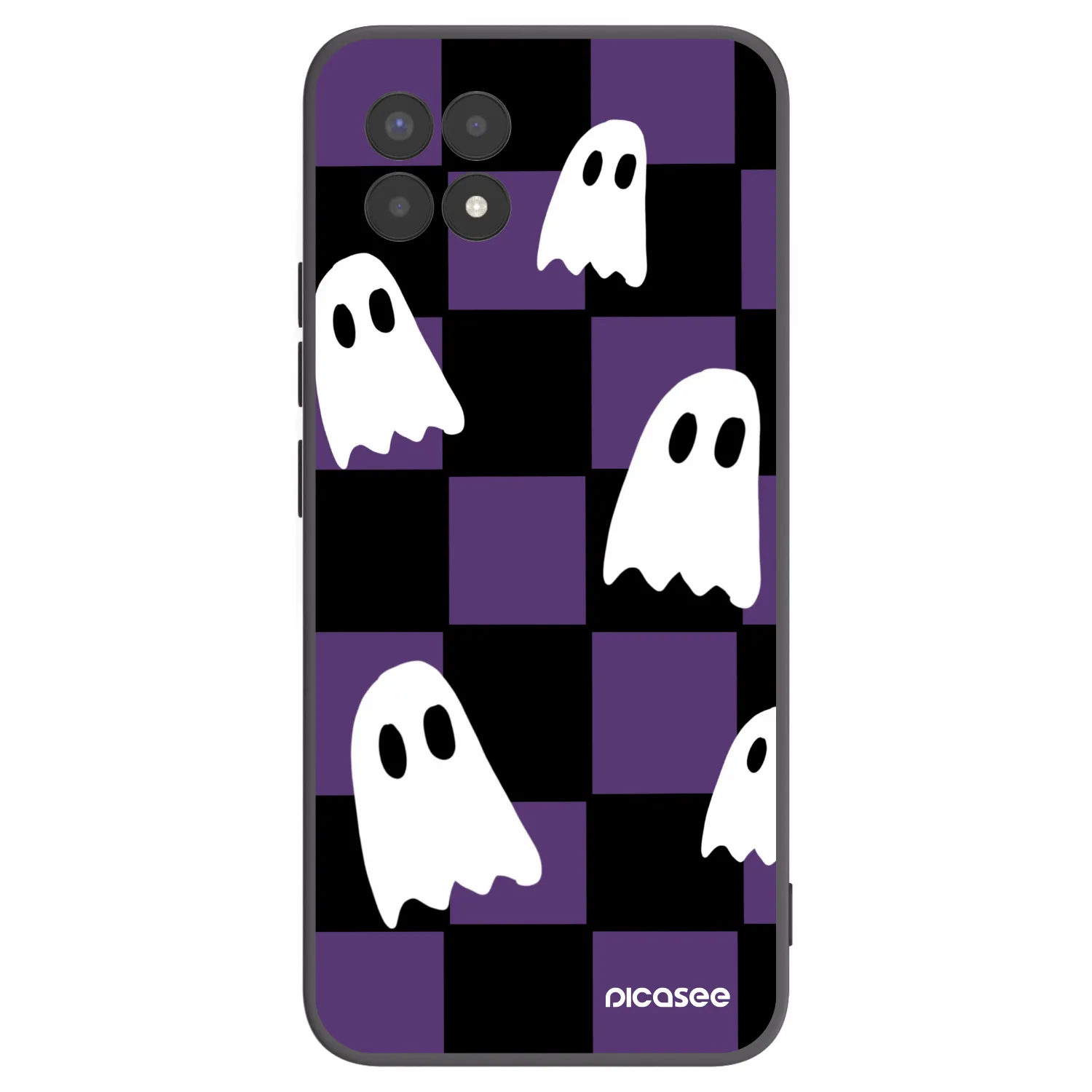 Picasee silikonski črni ovitek za Realme 8i - Ghosts