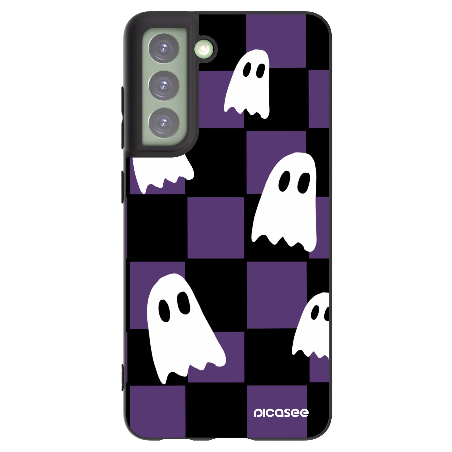 Picasee silikonski črni ovitek za Samsung Galaxy S21 FE 5G - Ghosts