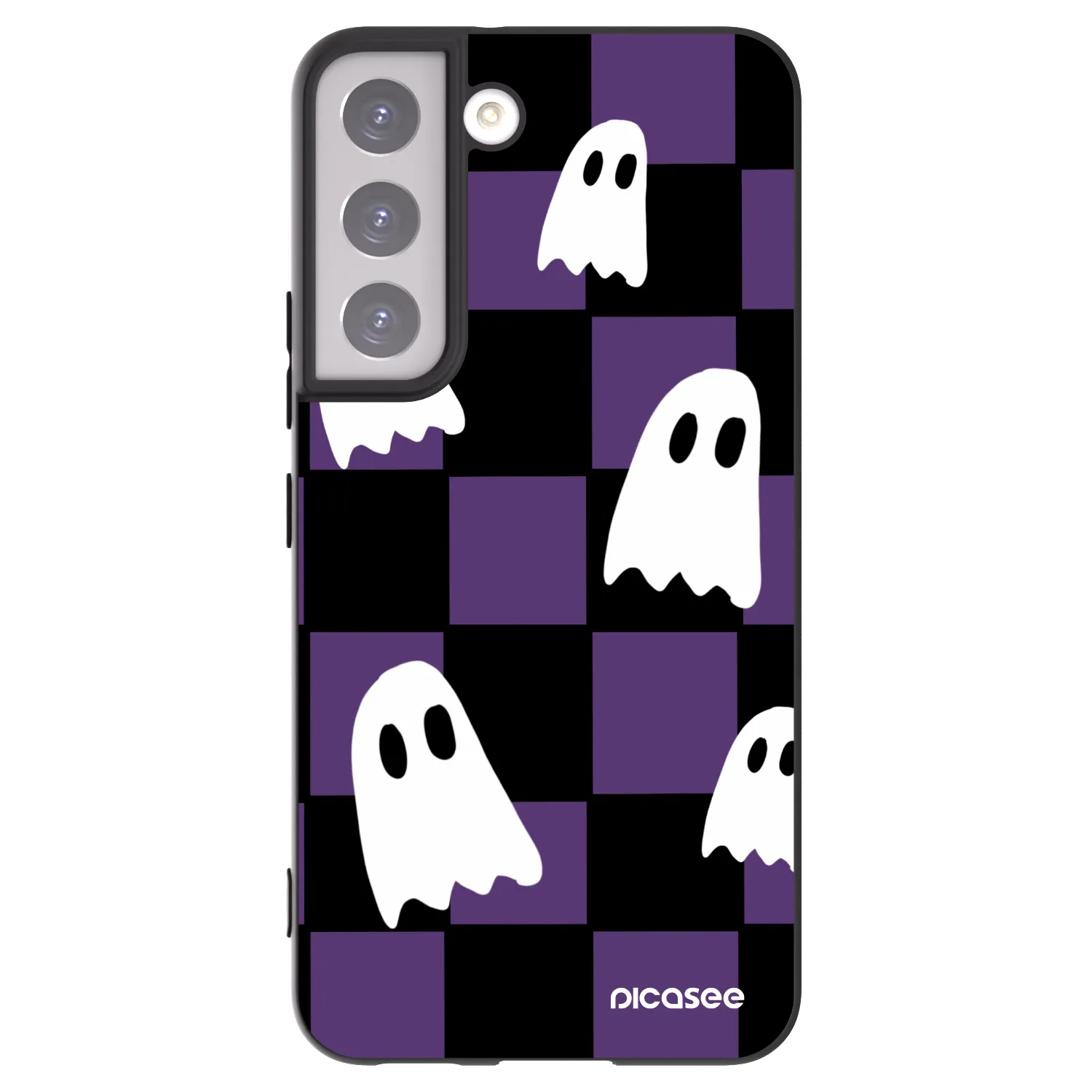Picasee silikonski črni ovitek za Samsung Galaxy S22 5G - Ghosts