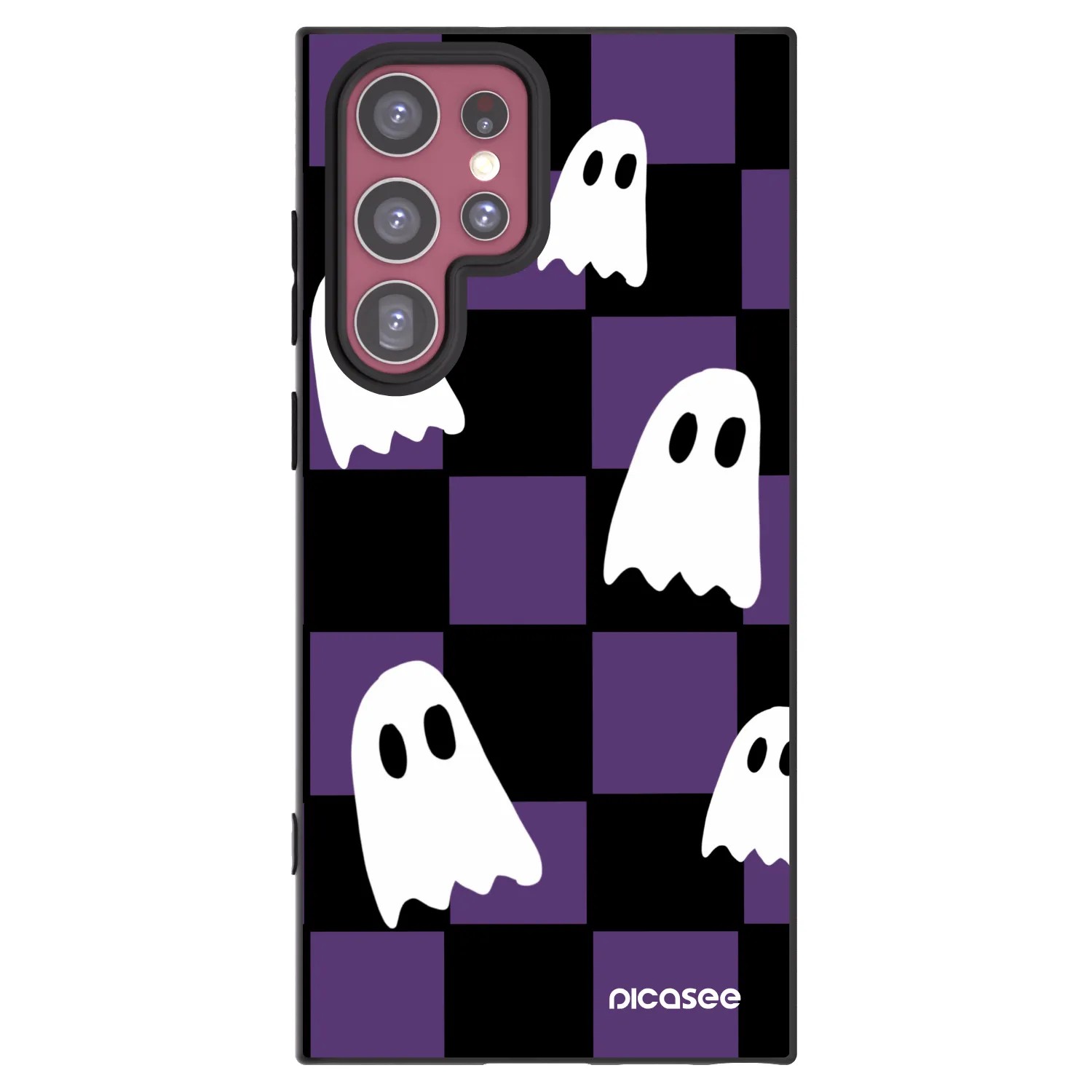 Picasee silikonski črni ovitek za Samsung Galaxy S22 Ultra 5G - Ghosts
