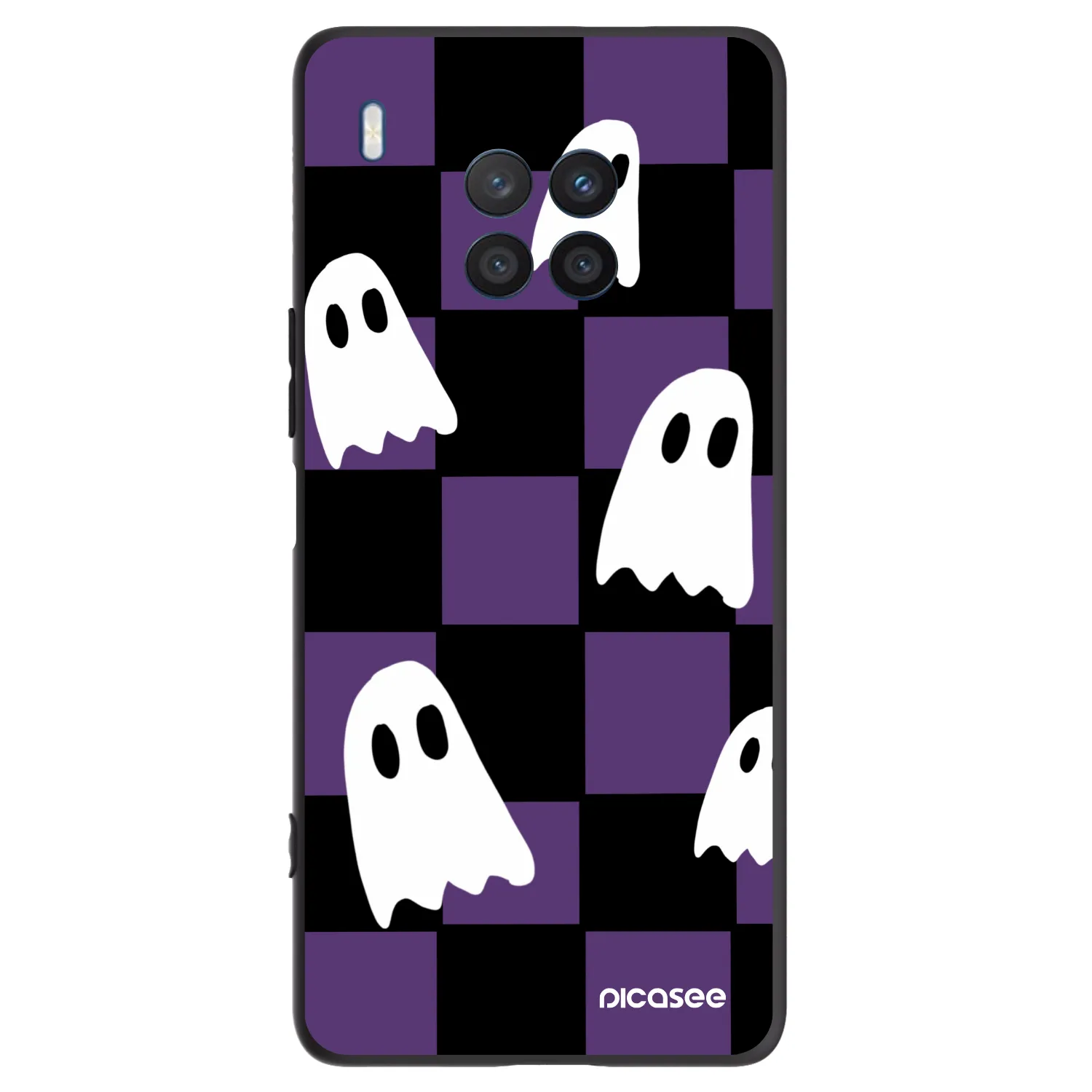 Picasee silikonski črni ovitek za Honor 50 Lite - Ghosts
