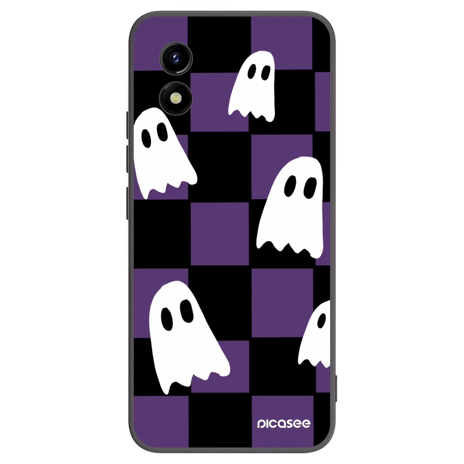 Picasee silikonski črni ovitek za Vivo Y01 - Ghosts