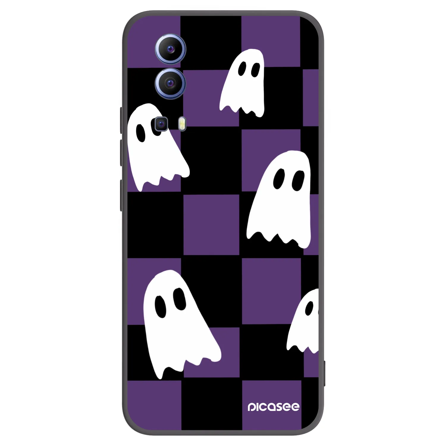 Picasee silikonski črni ovitek za Vivo Y52 5G - Ghosts