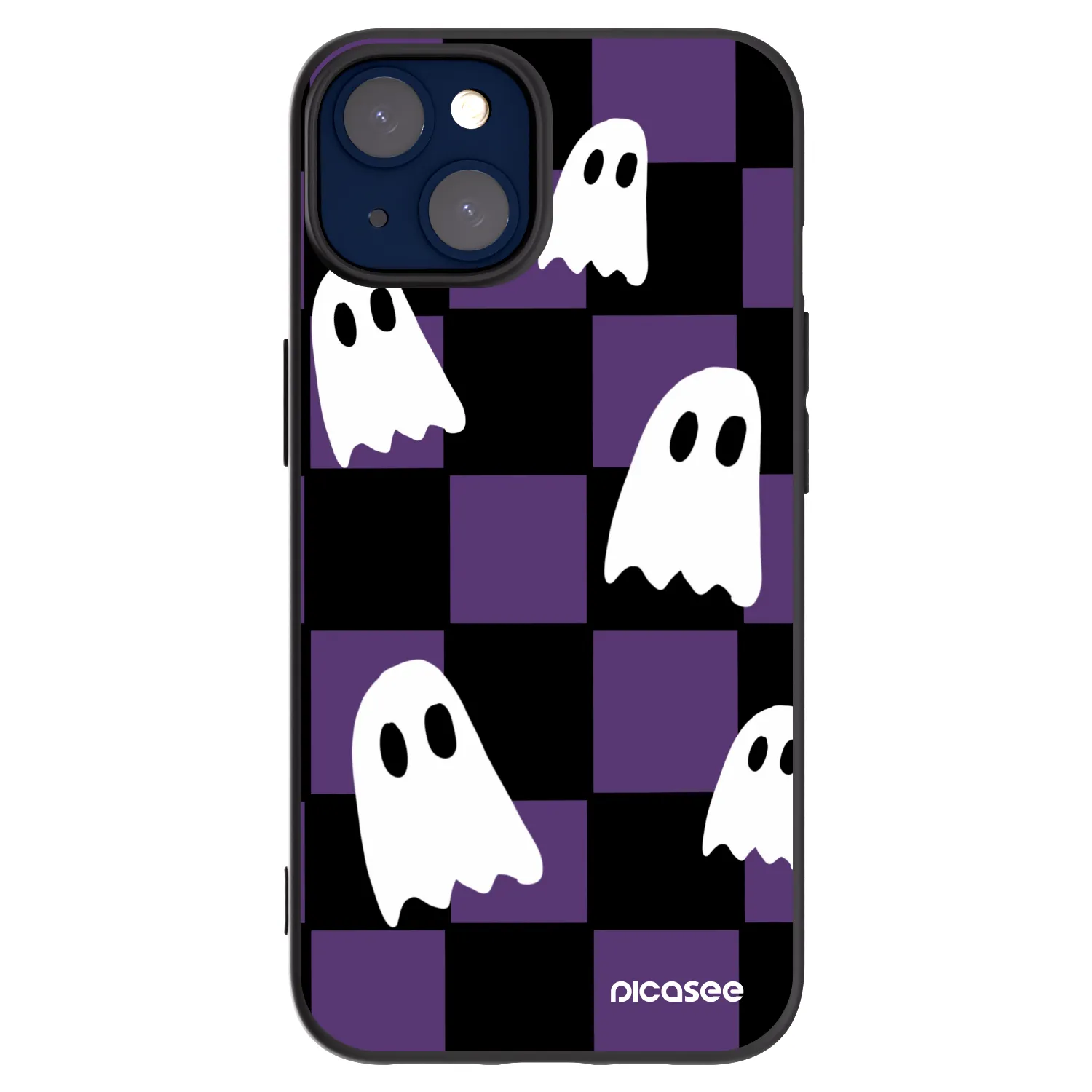 Picasee silikonski črni ovitek za Apple iPhone 14 - Ghosts
