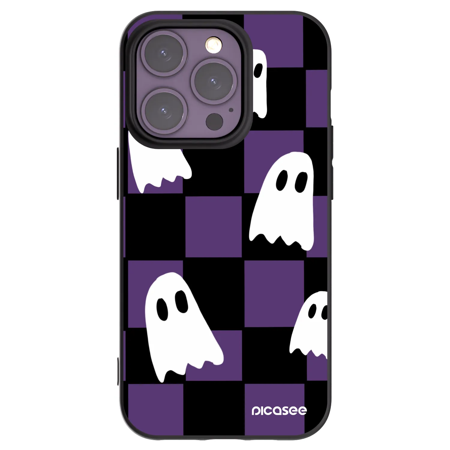Picasee silikonski črni ovitek za Apple iPhone 14 Pro - Ghosts