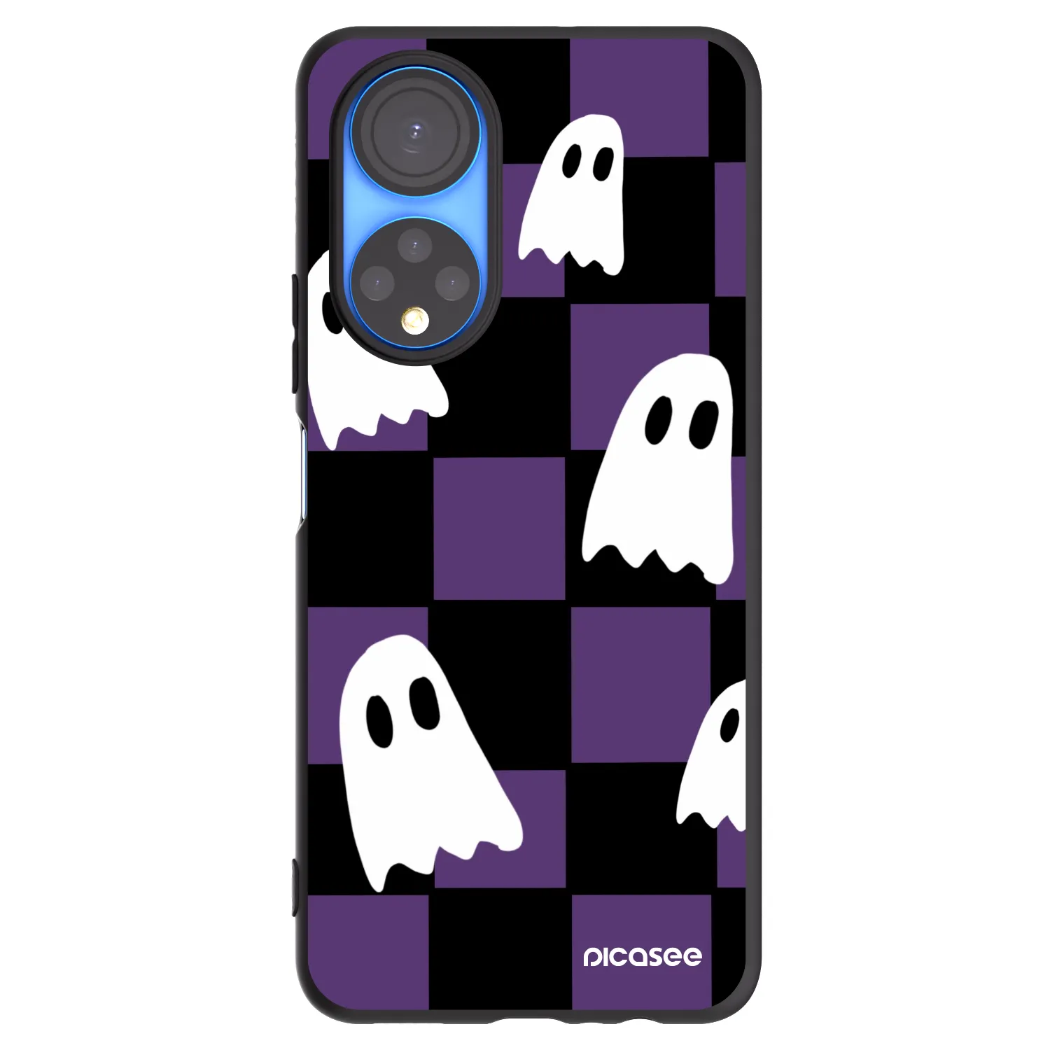 Picasee silikonski črni ovitek za Honor X7 - Ghosts