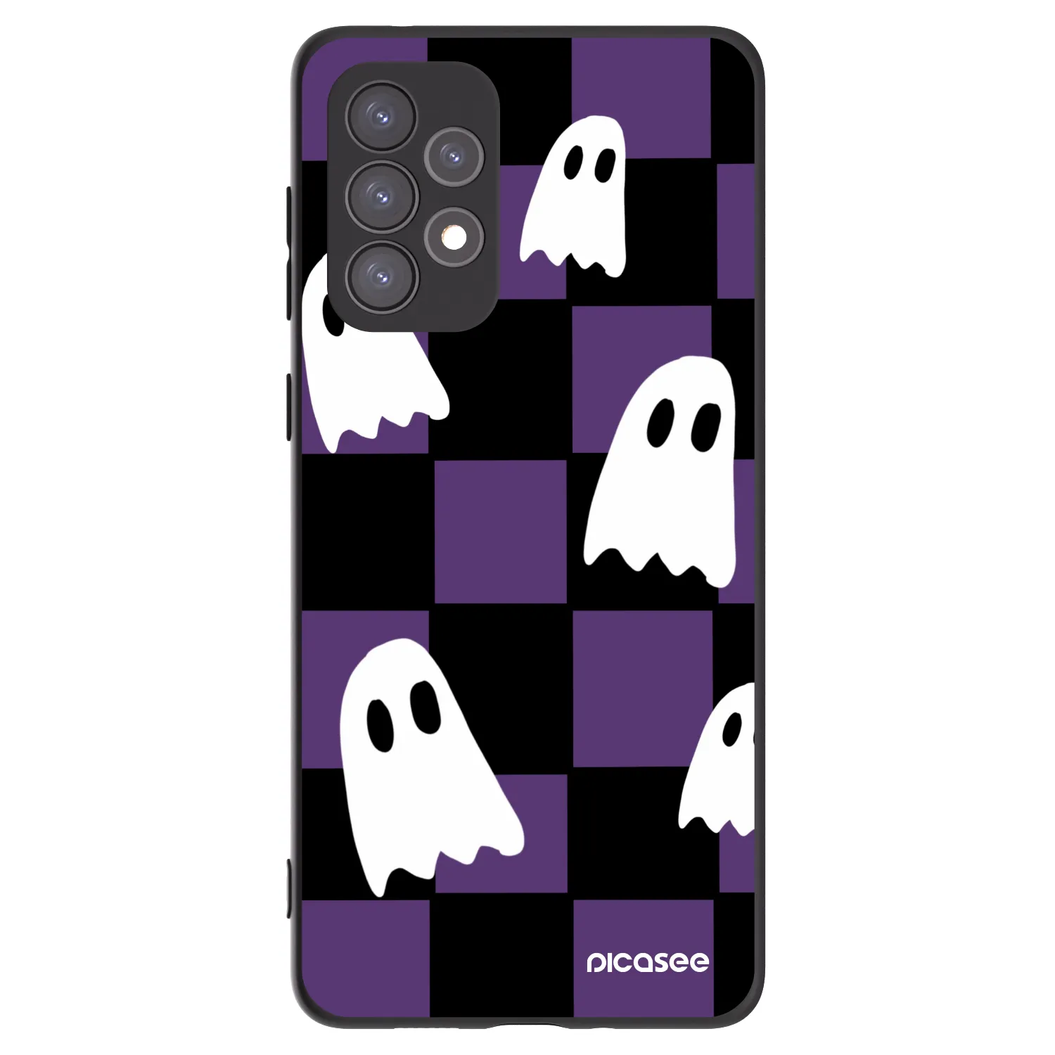 Picasee silikonski črni ovitek za Samsung Galaxy A73 5G - Ghosts