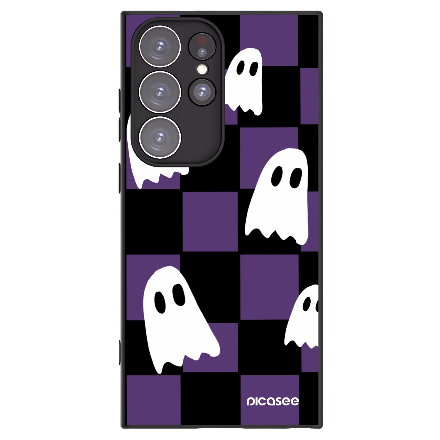 Picasee silikonski črni ovitek za Samsung Galaxy S23 Ultra 5G - Ghosts