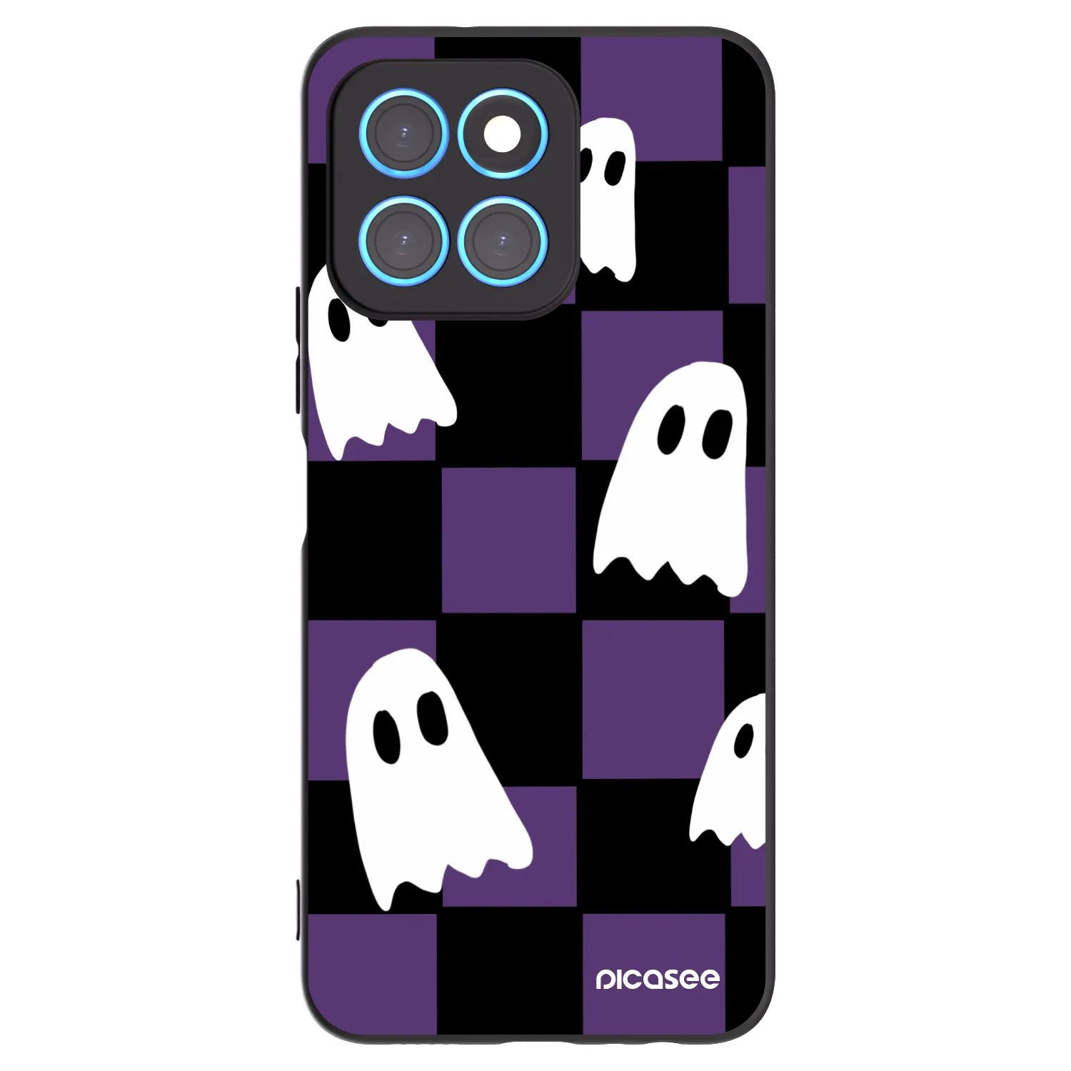 Picasee silikonski črni ovitek za Honor X8 5G - Ghosts
