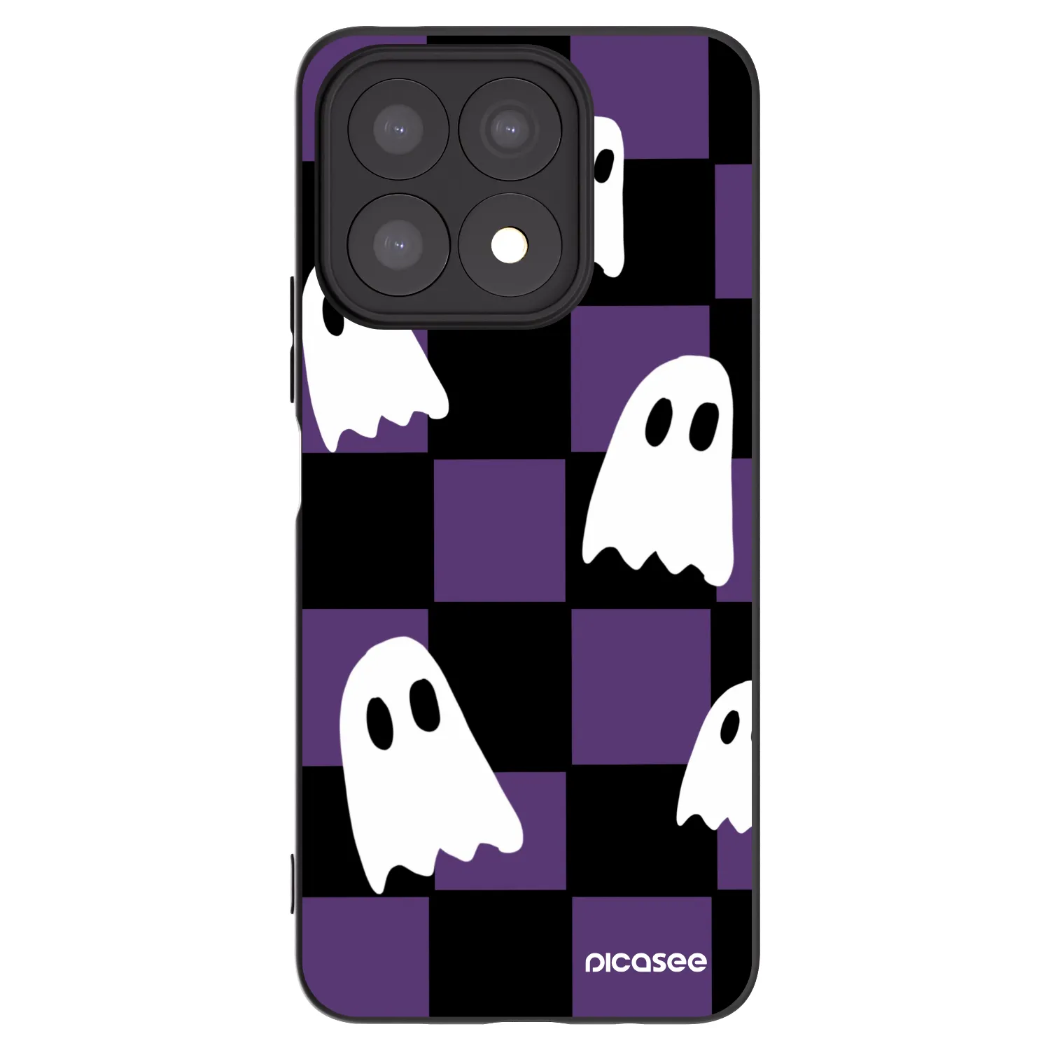 Picasee silikonski črni ovitek za Honor X8a - Ghosts