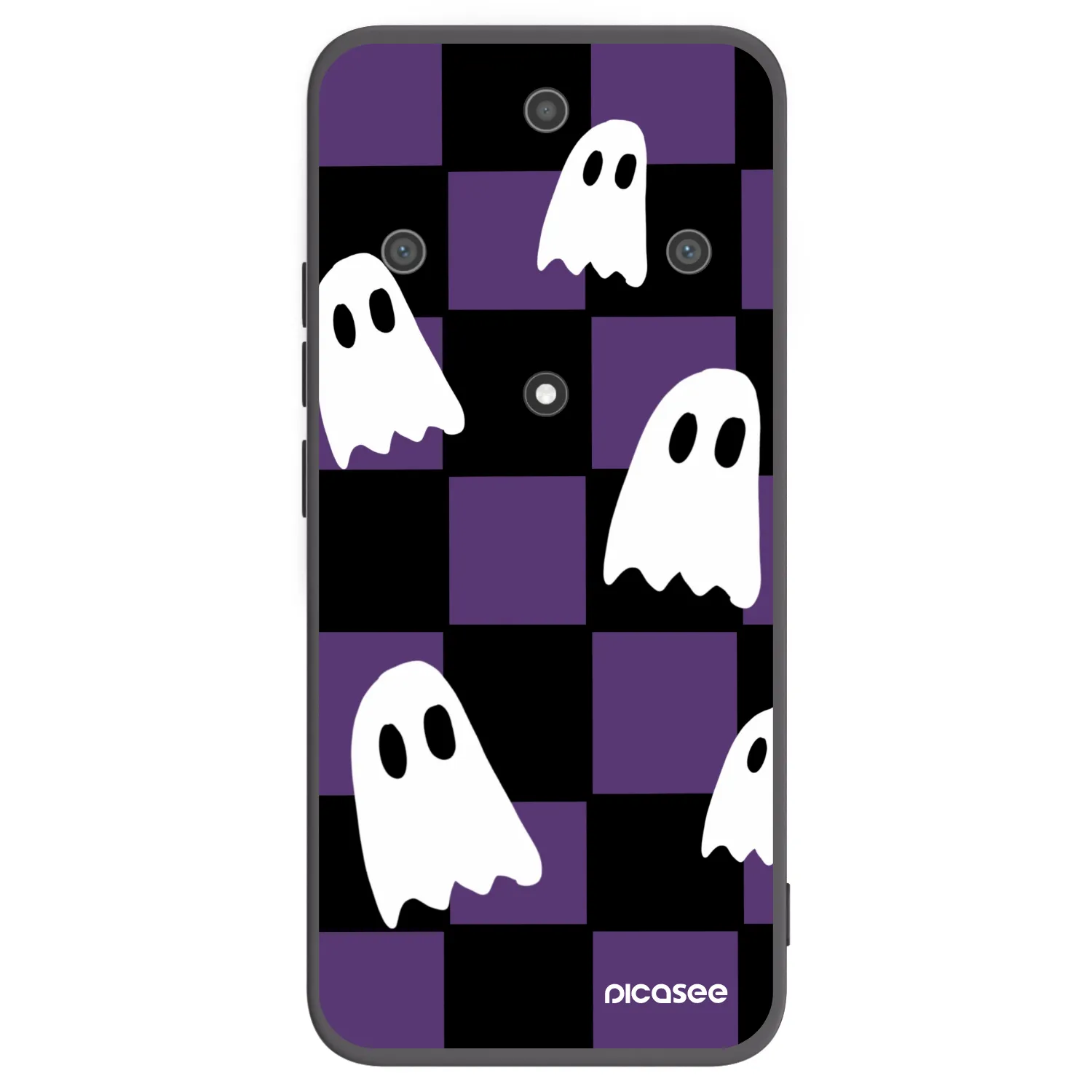 Picasee silikonski črni ovitek za Honor Magic5 Lite 5G - Ghosts