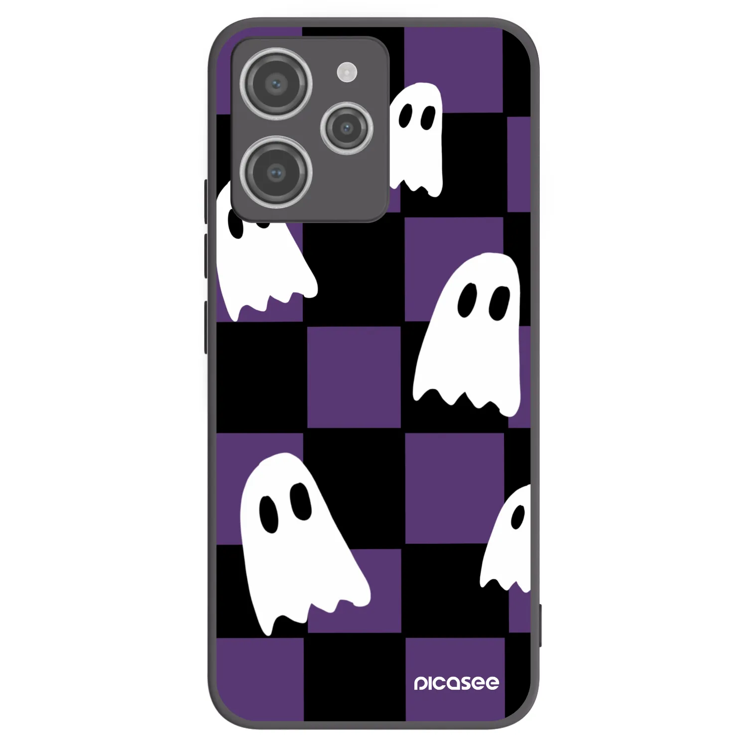 Picasee silikonski črni ovitek za Xiaomi Redmi 12 4G - Ghosts