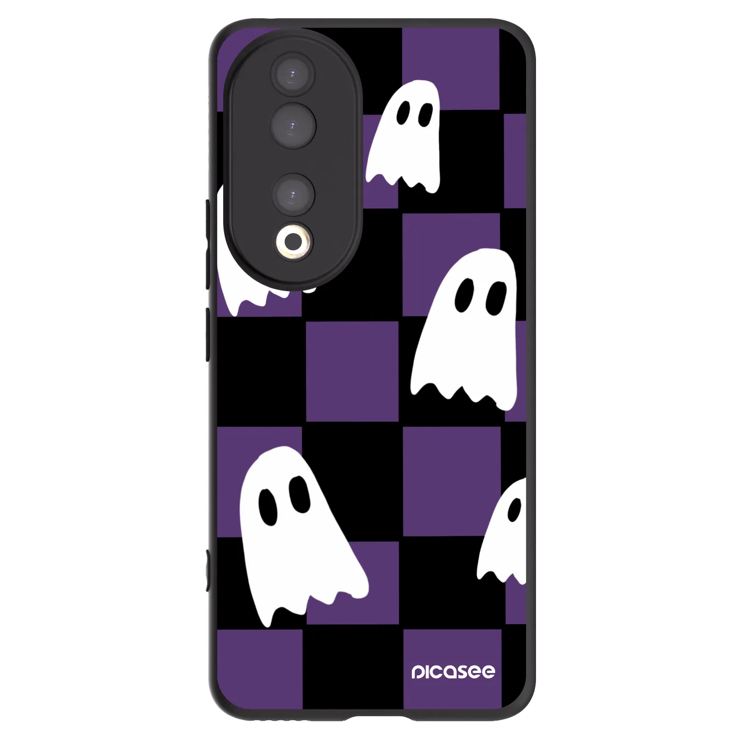 Picasee silikonski črni ovitek za Honor 90 5G - Ghosts