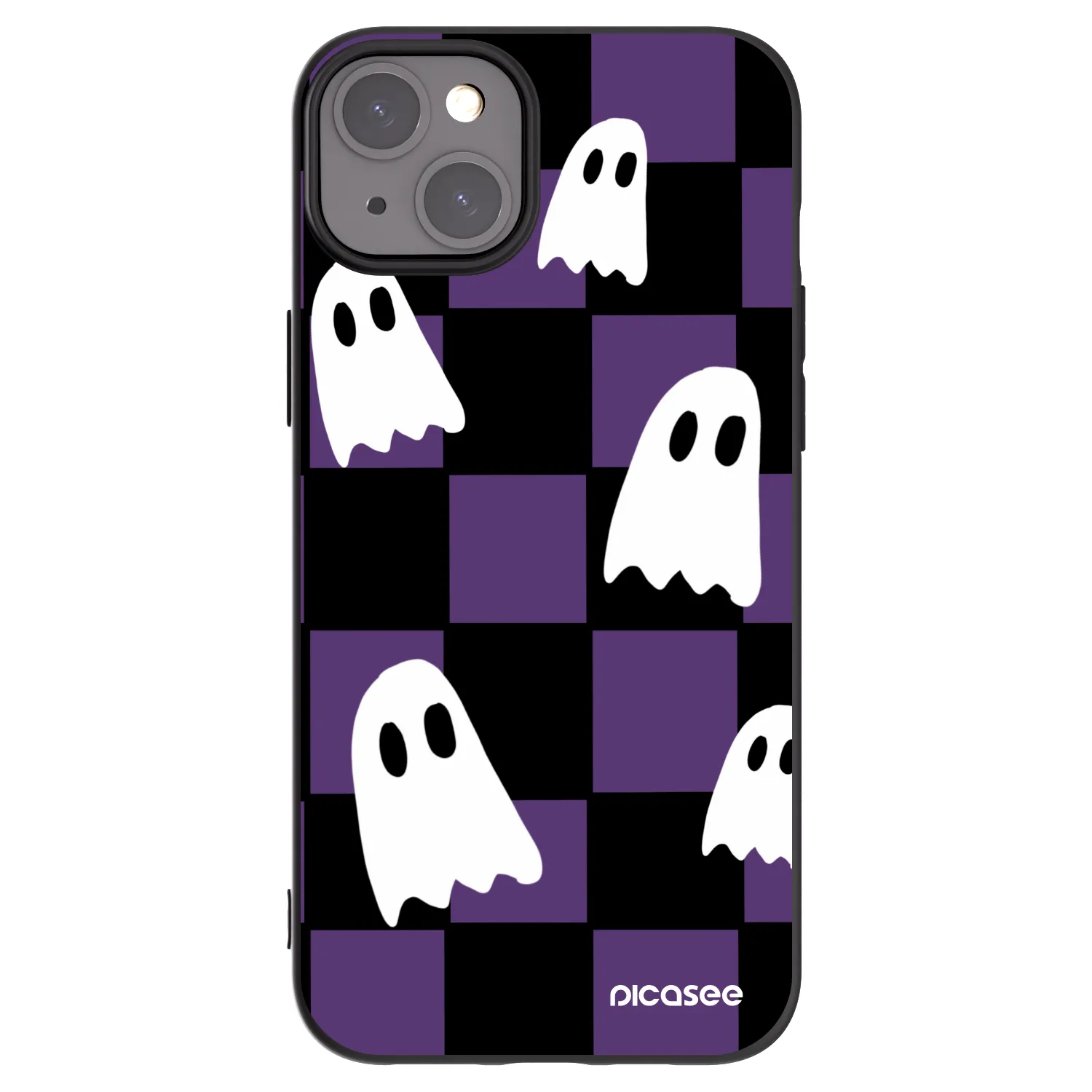 Picasee silikonski črni ovitek za Apple iPhone 15 Plus - Ghosts