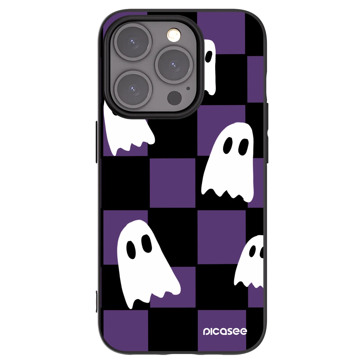 Picasee silikonski črni ovitek za Apple iPhone 15 Pro - Ghosts