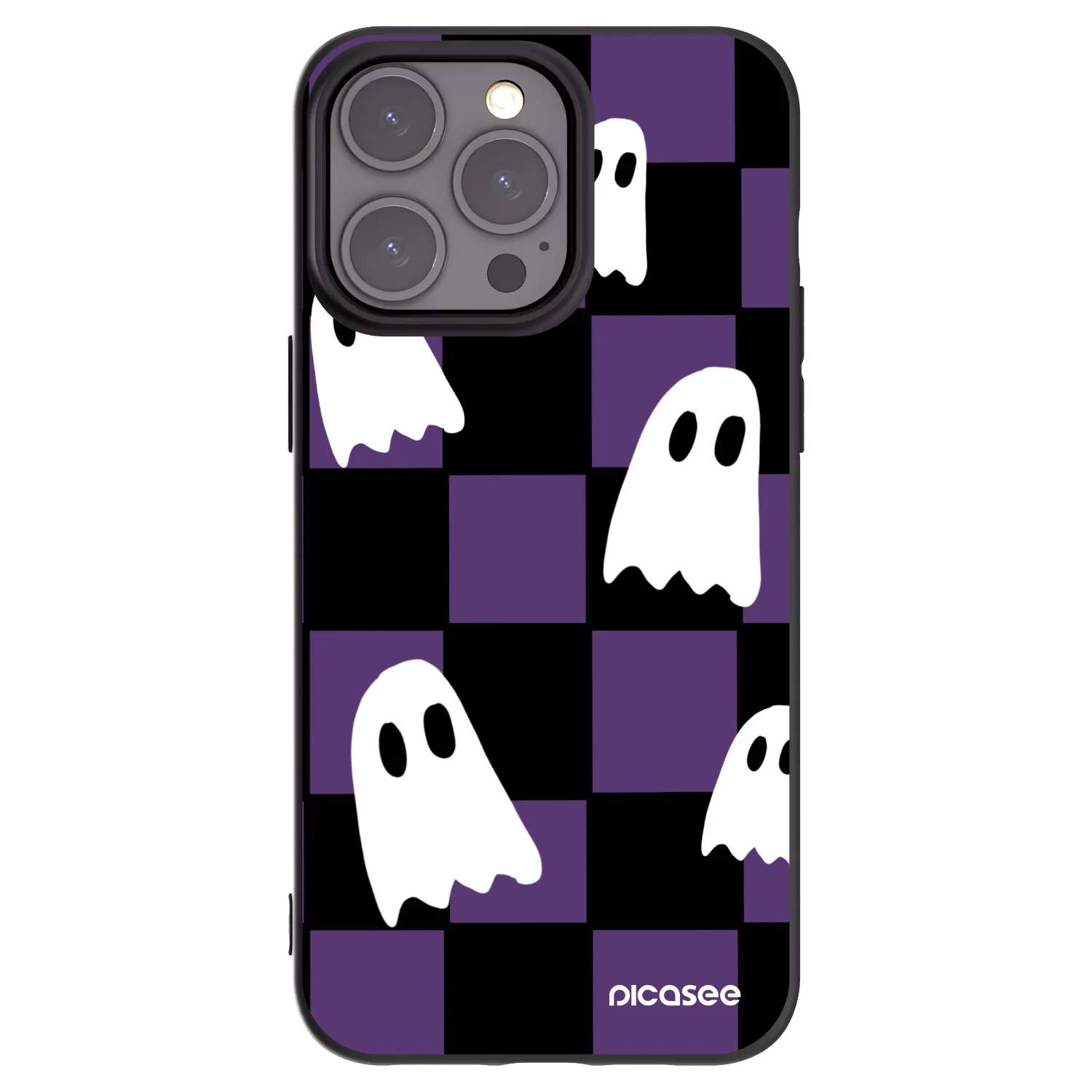 Picasee silikonski črni ovitek za Apple iPhone 15 Pro Max - Ghosts