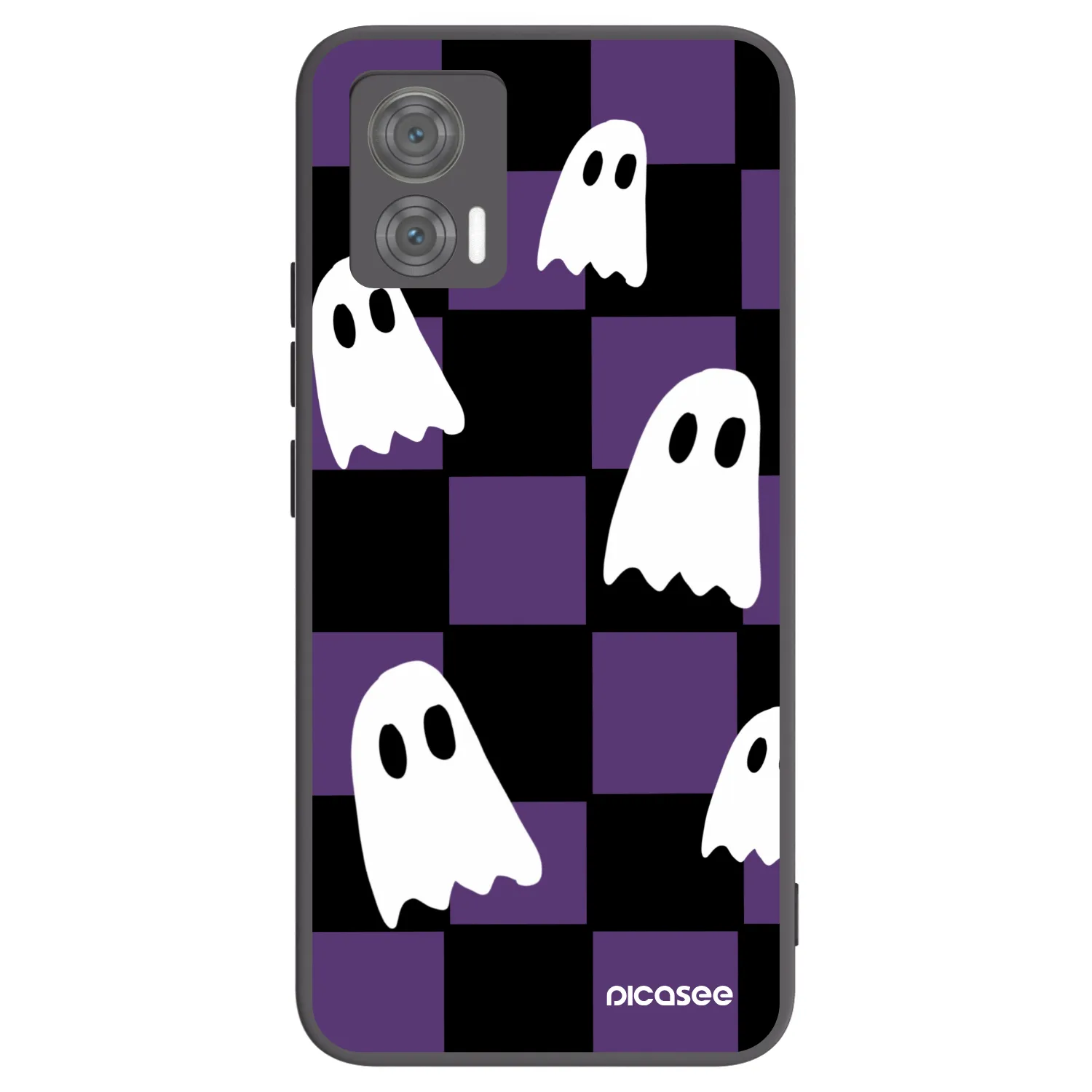 Picasee silikonski črni ovitek za Motorola Edge 30 Neo - Ghosts