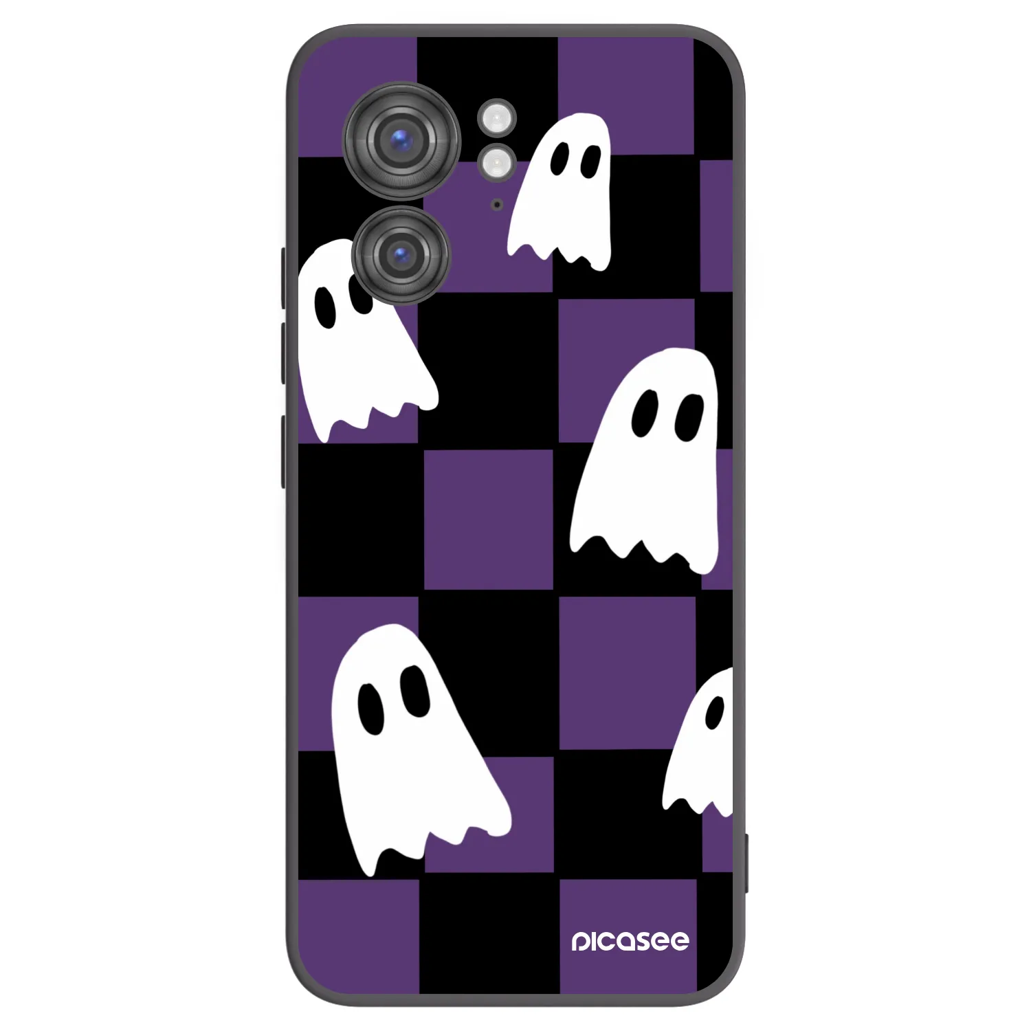 Picasee silikonski črni ovitek za Motorola Edge 40 - Ghosts