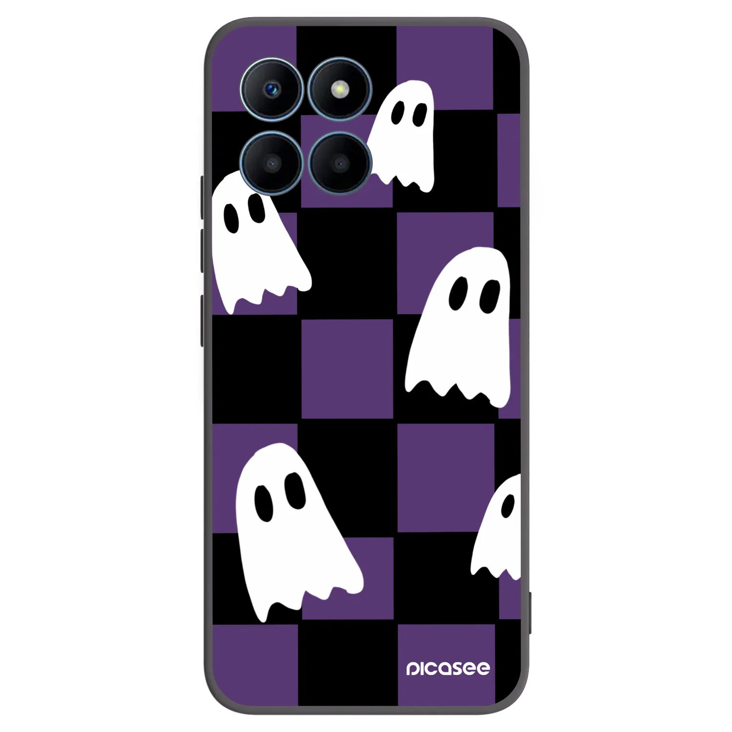 Picasee silikonski črni ovitek za Honor 70 Lite - Ghosts