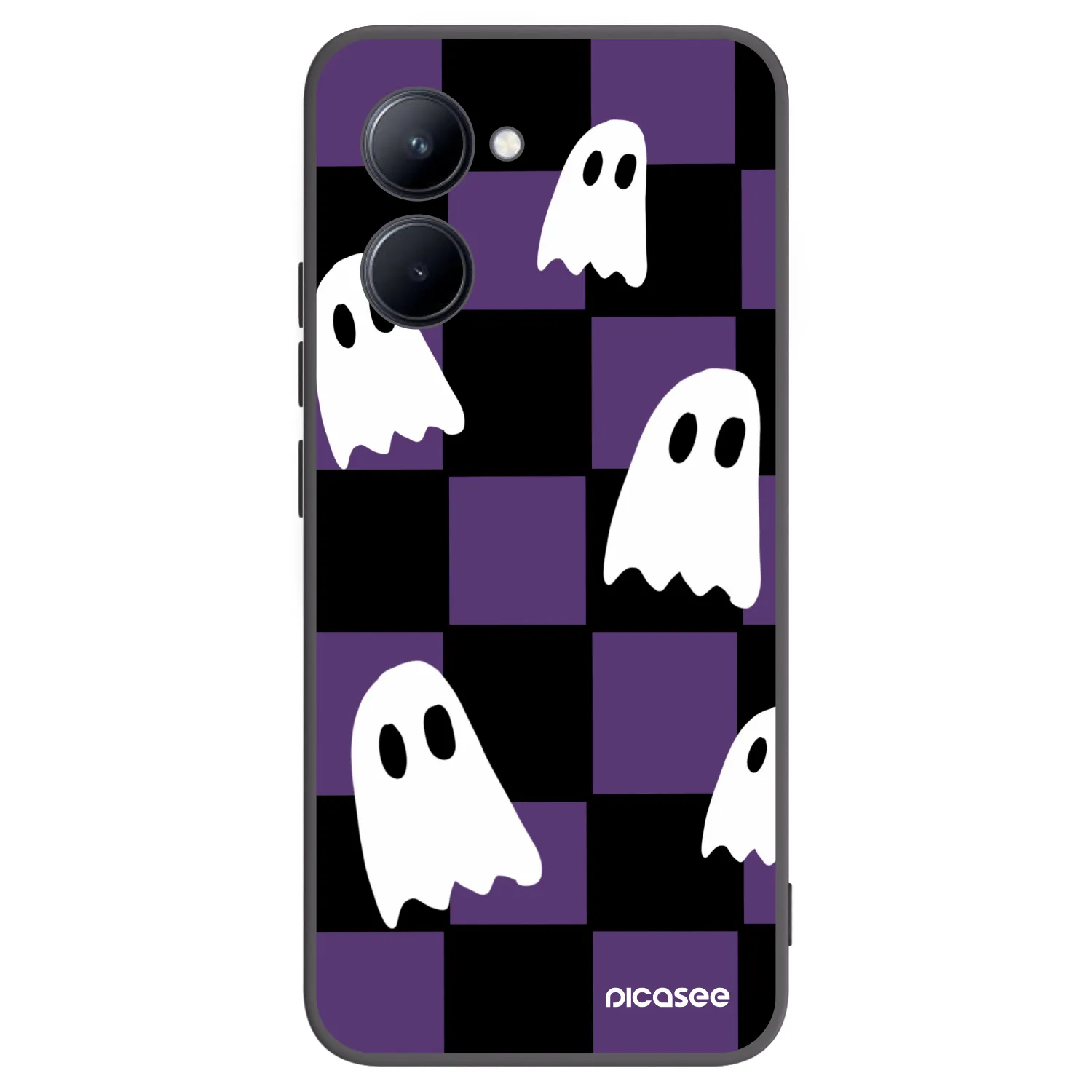 Picasee silikonski črni ovitek za Realme C33 (2023) - Ghosts