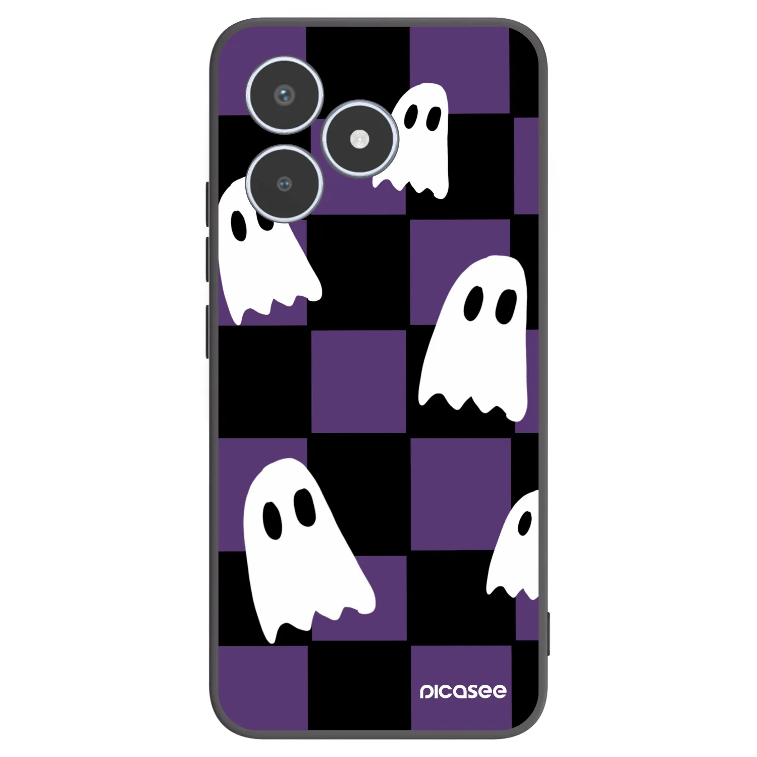 Picasee silikonski črni ovitek za Realme C53 - Ghosts