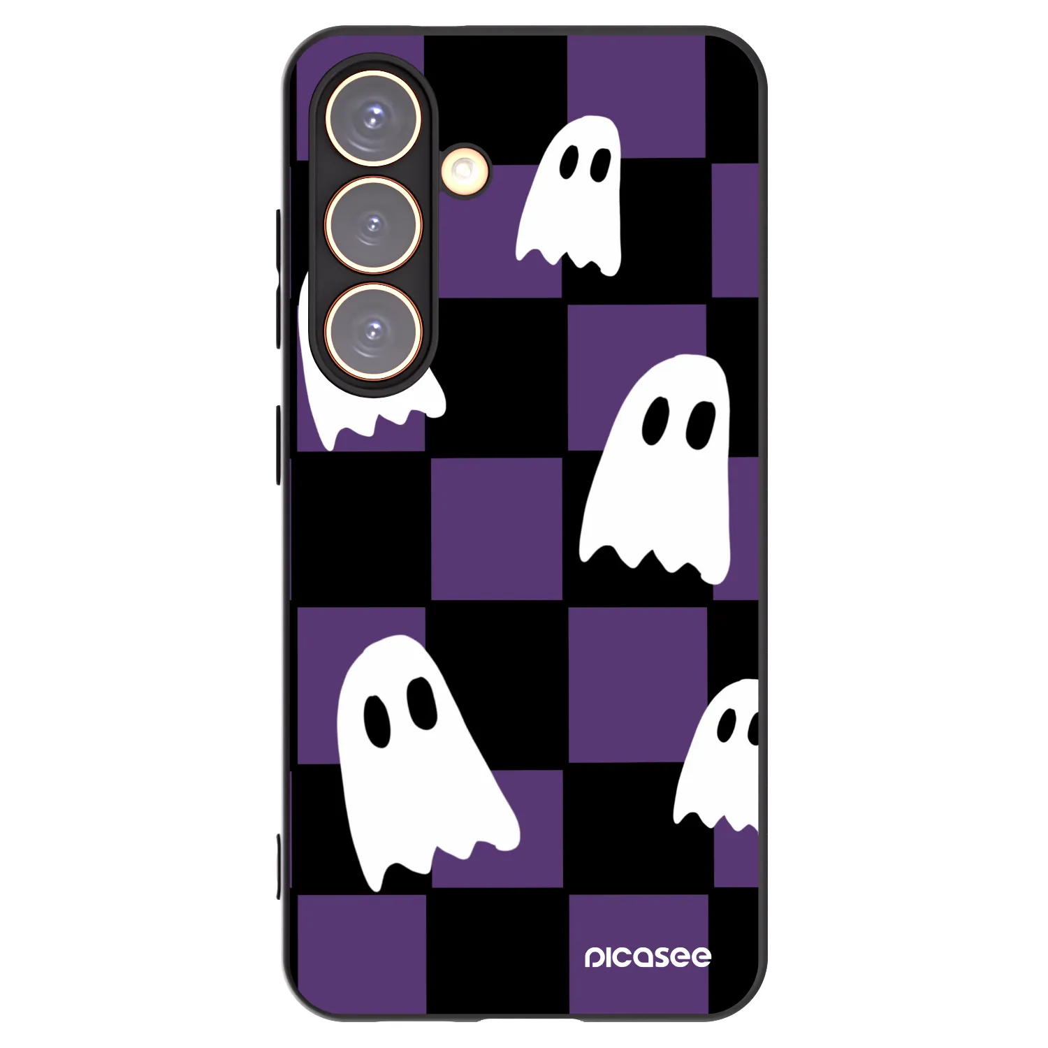 Picasee silikonski črni ovitek za Samsung Galaxy S24 S921B 5G - Ghosts