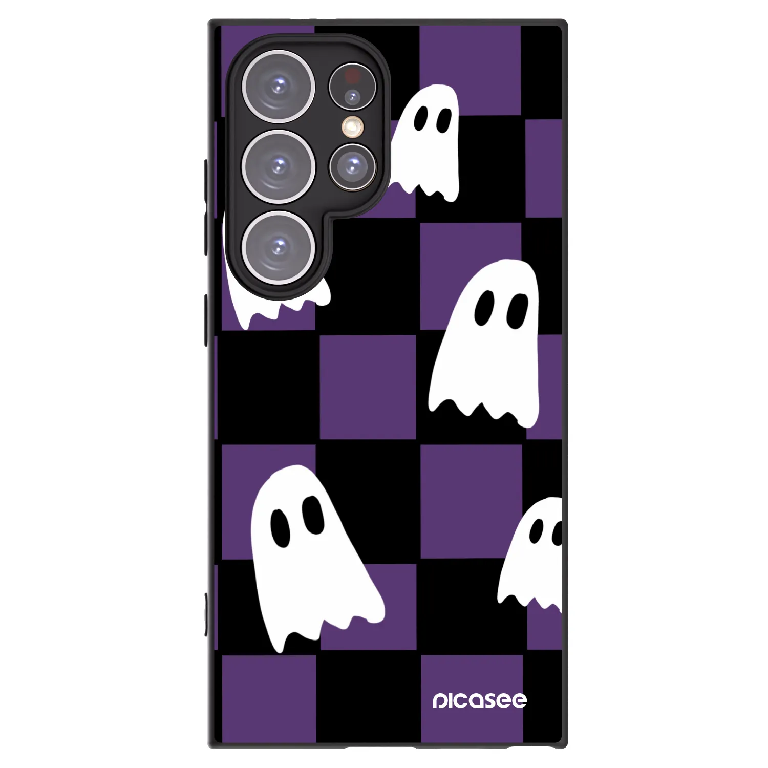 Picasee silikonski črni ovitek za Samsung Galaxy S24 Ultra S928B 5G - Ghosts