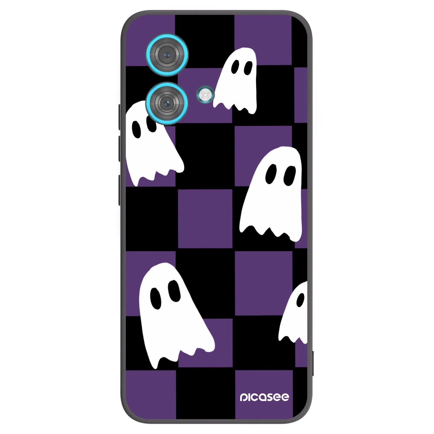Picasee silikonski črni ovitek za Motorola Edge 40 Neo - Ghosts