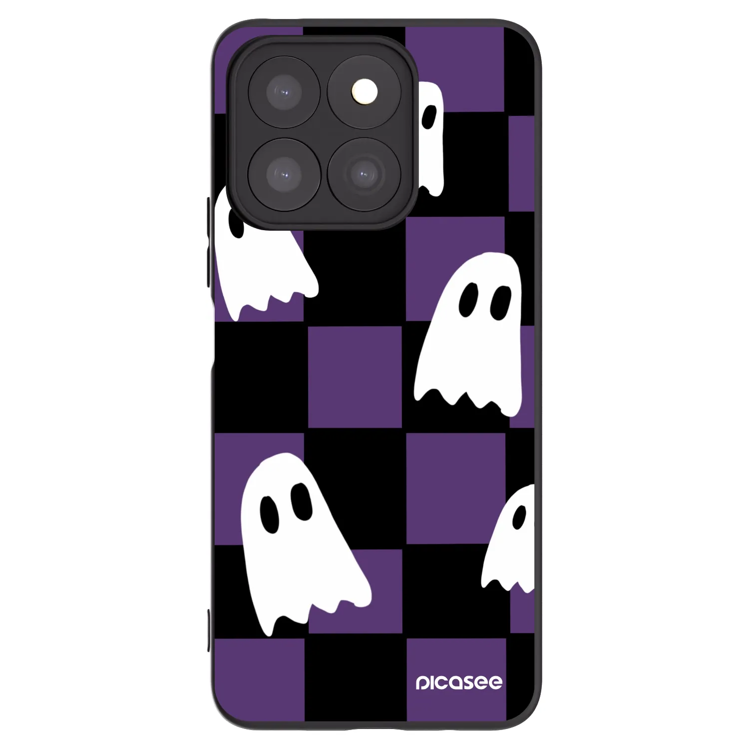 Picasee silikonski črni ovitek za Honor X8b - Ghosts