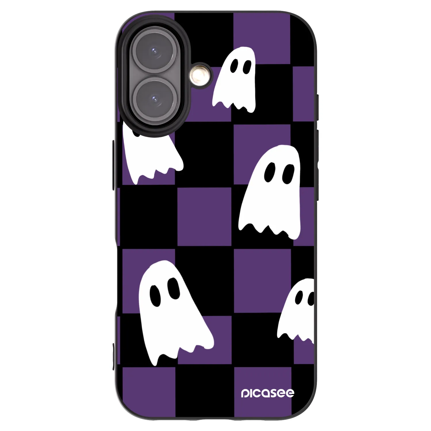 Picasee silikonski črni ovitek za Apple iPhone 16 - Ghosts