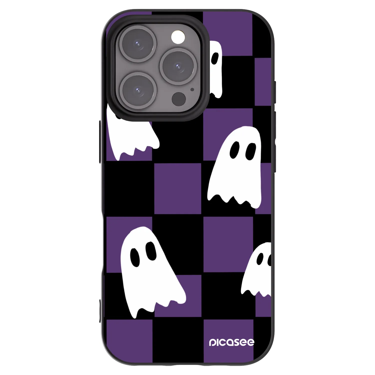 Picasee silikonski črni ovitek za Apple iPhone 16 Pro - Ghosts