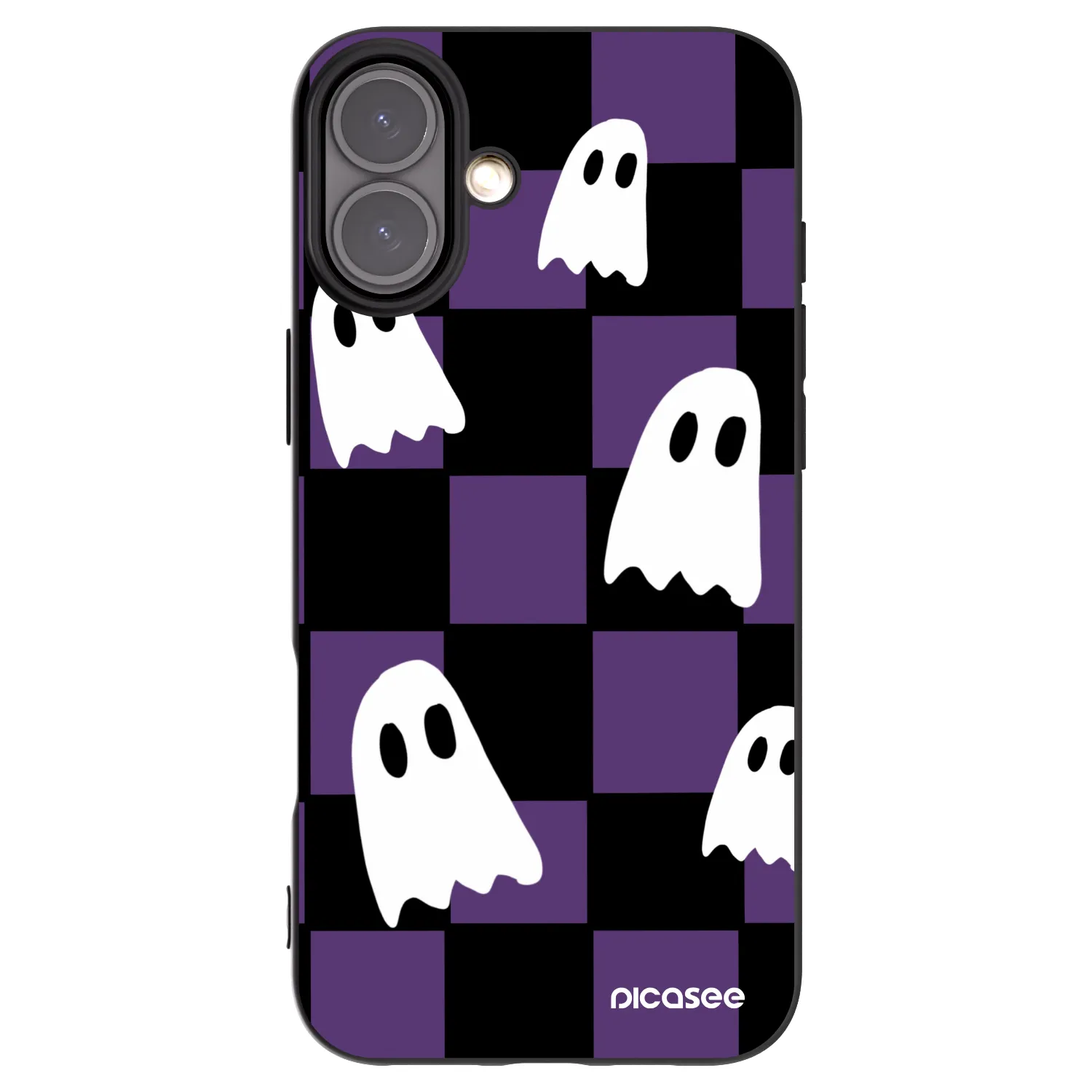 Picasee silikonski črni ovitek za Apple iPhone 16 Plus - Ghosts