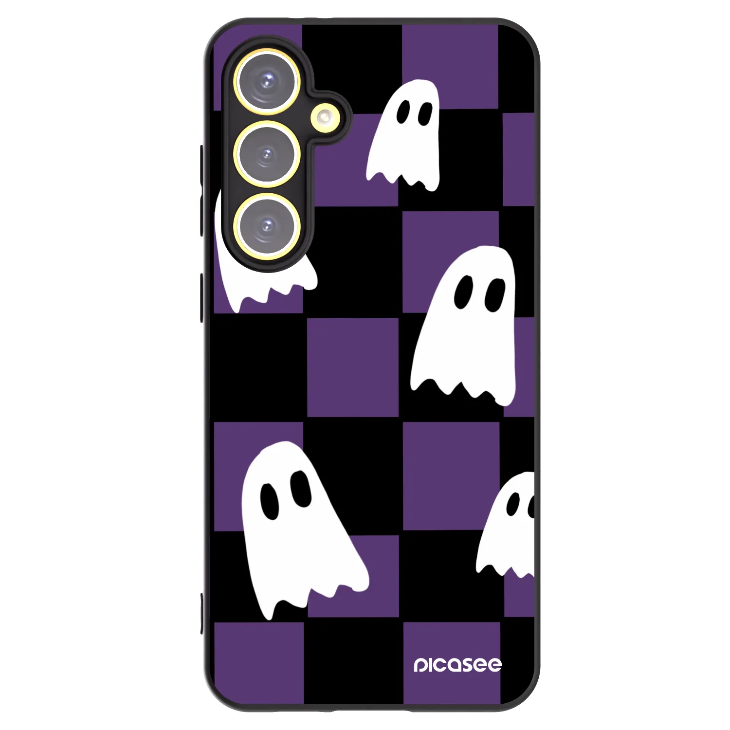 Picasee silikonski črni ovitek za Samsung Galaxy S24 FE S721B - Ghosts