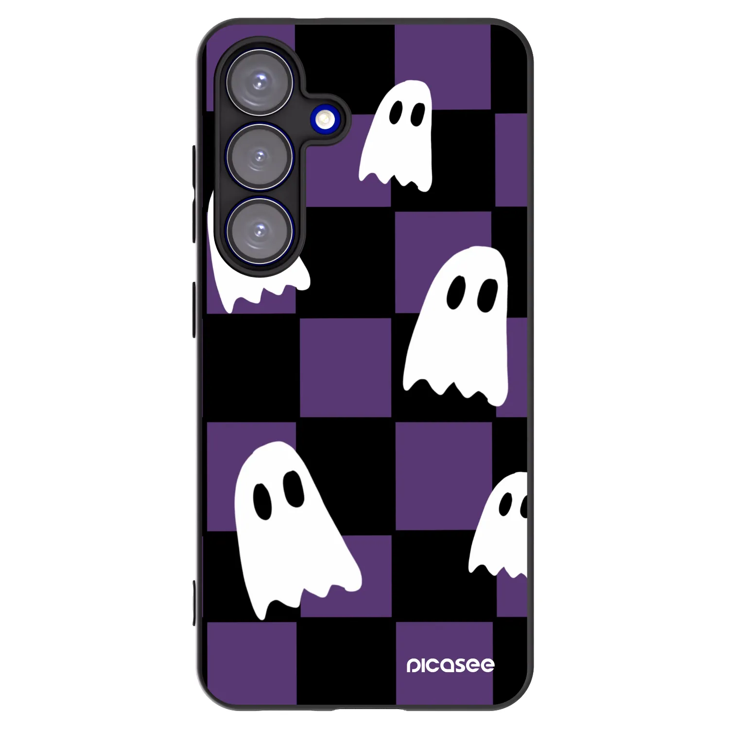 Picasee silikonski črni ovitek za Samsung Galaxy S25 5G - Ghosts
