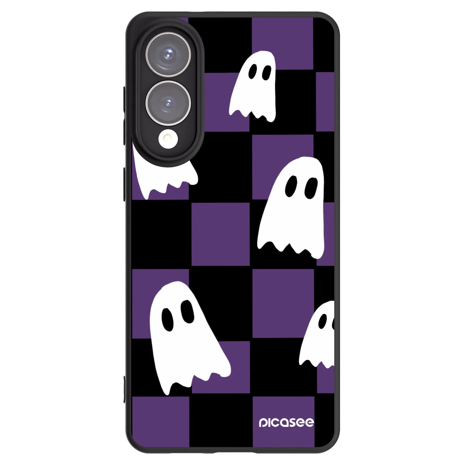 Picasee silikonski črni ovitek za Samsung Galaxy S25 Edge 5G - Ghosts
