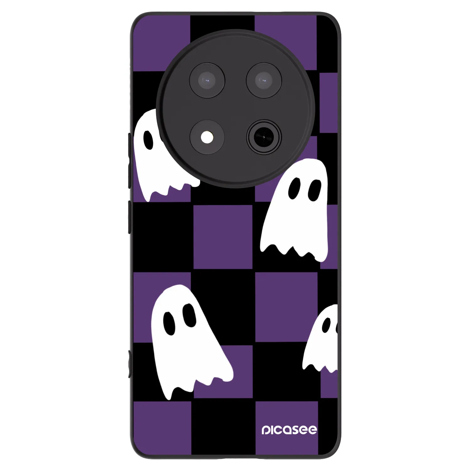 Picasee silikonski črni ovitek za Honor Magic7 Lite 5G - Ghosts