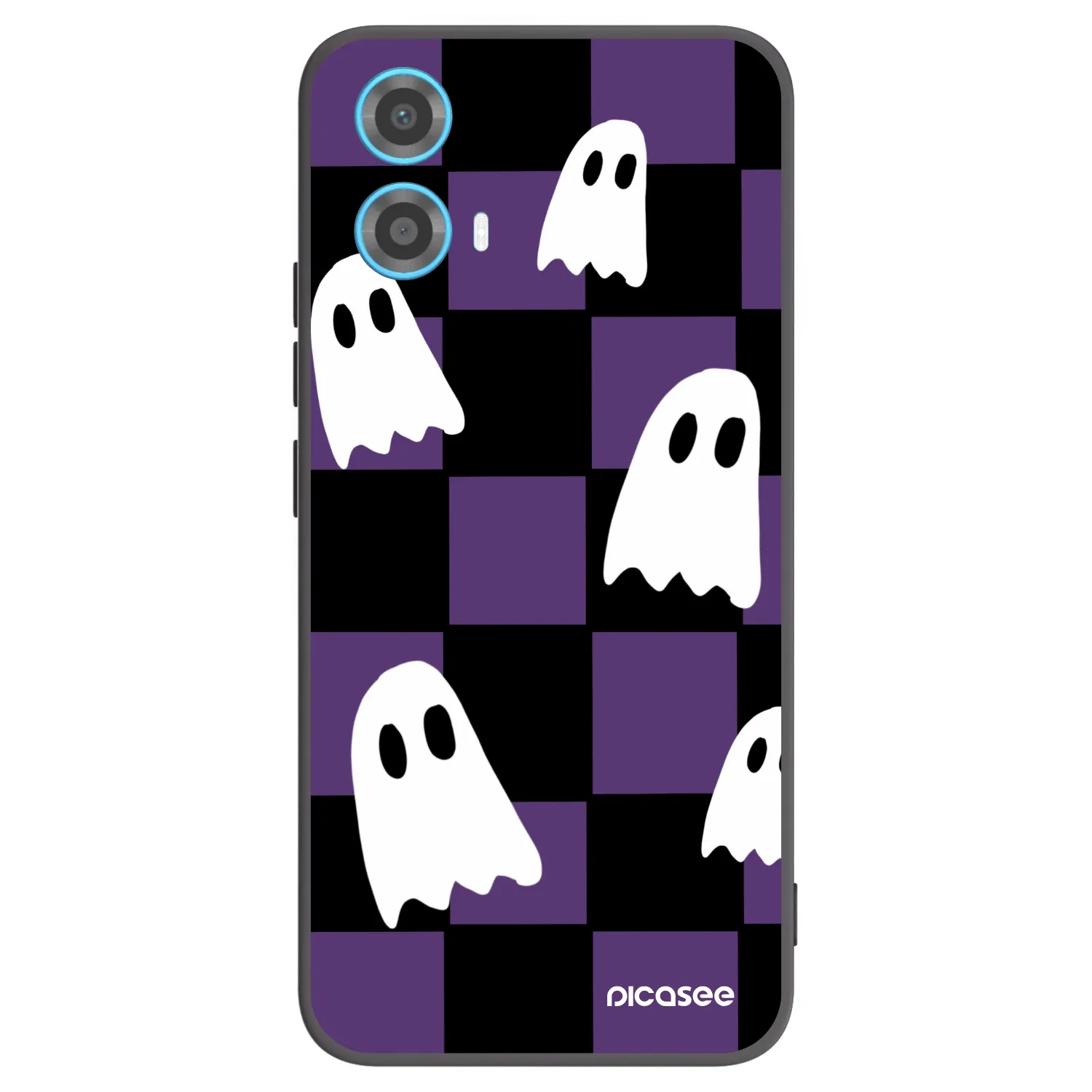 Picasee silikonski črni ovitek za Motorola Moto G34 5G - Ghosts