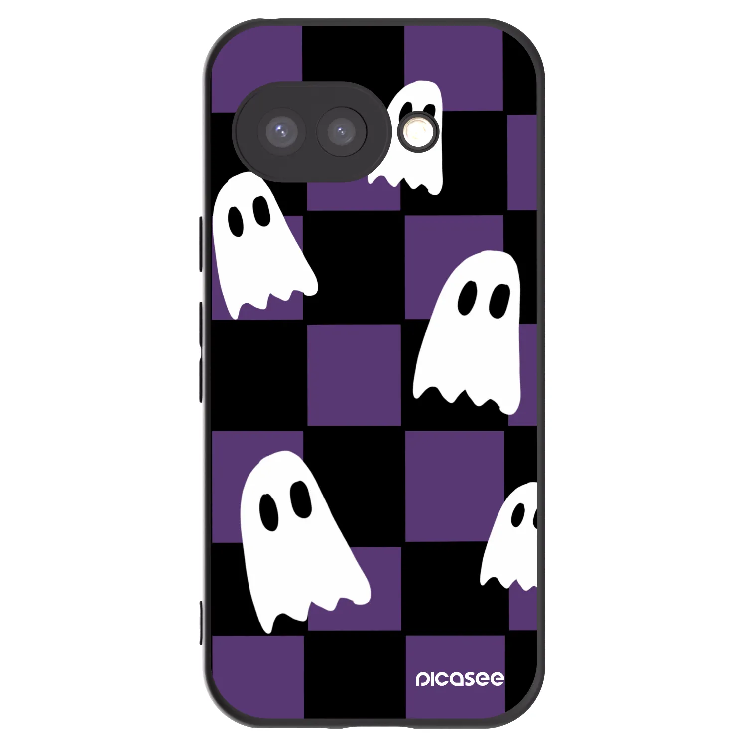 Picasee silikonski črni ovitek za Google Pixel 9a - Ghosts