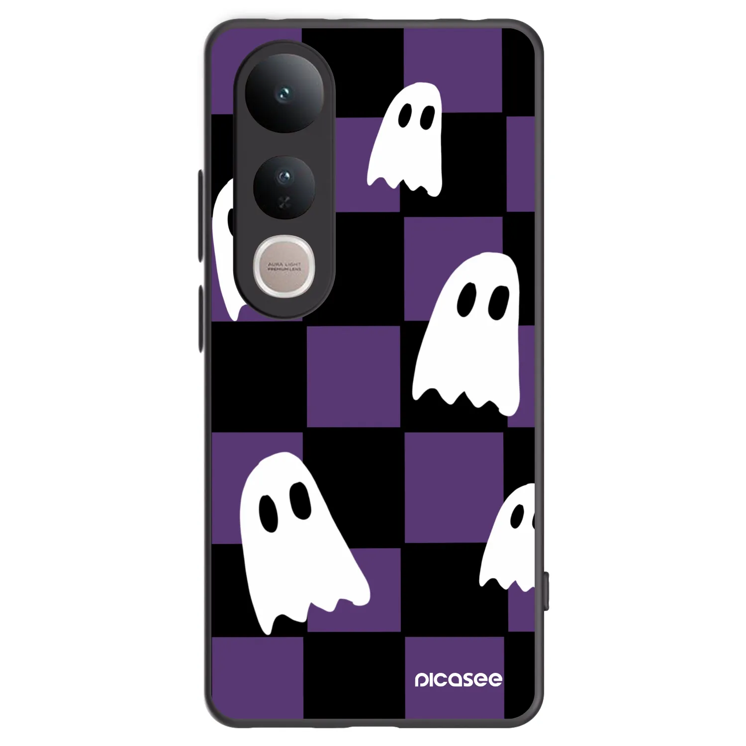 Picasee silikonski črni ovitek za Vivo V50 Lite 5G - Ghosts